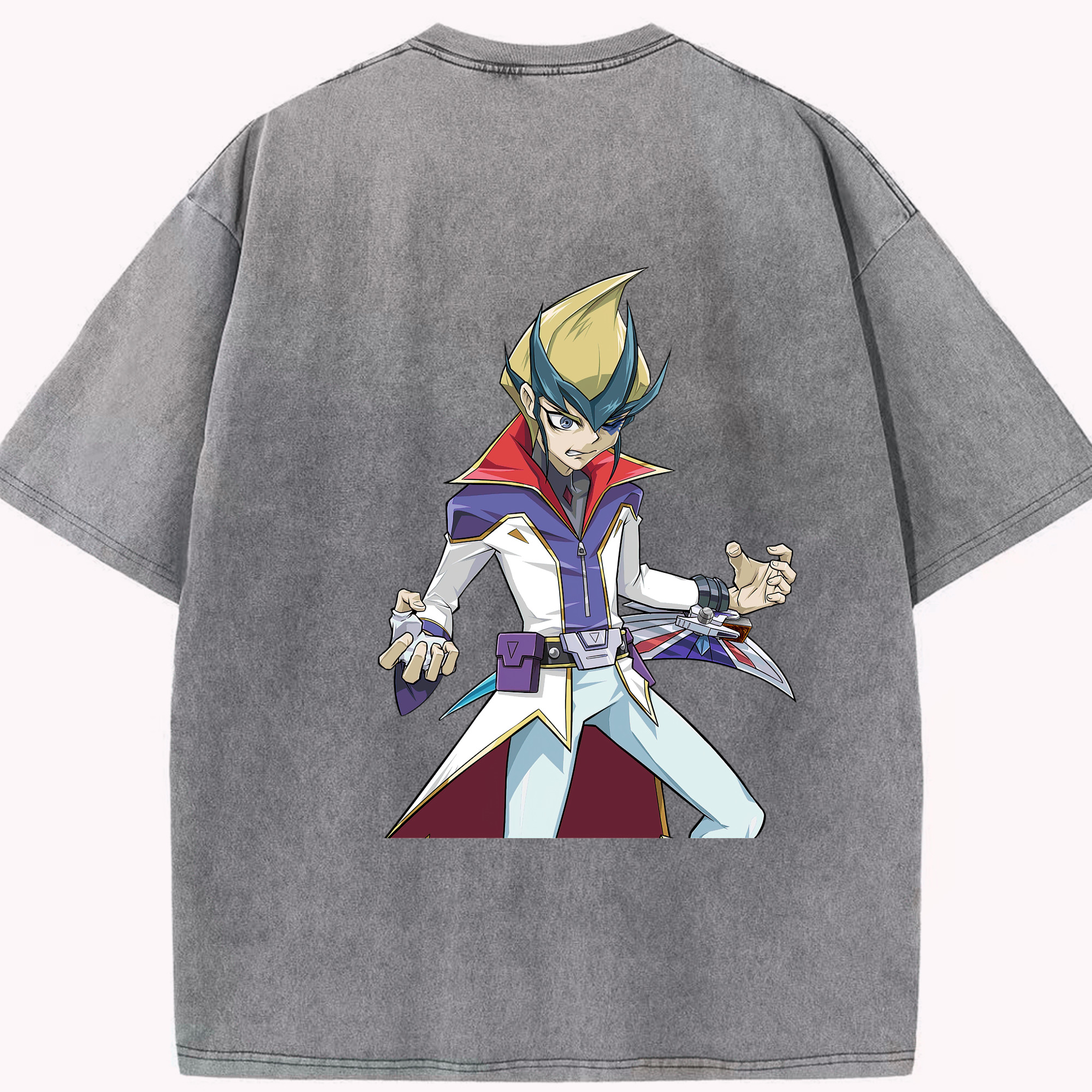 （画像用） 遊☆戯☆王 Yu-Gi-Oh! 綿100% ヴィンテージ風 半袖Tシャツ（背面プリント）