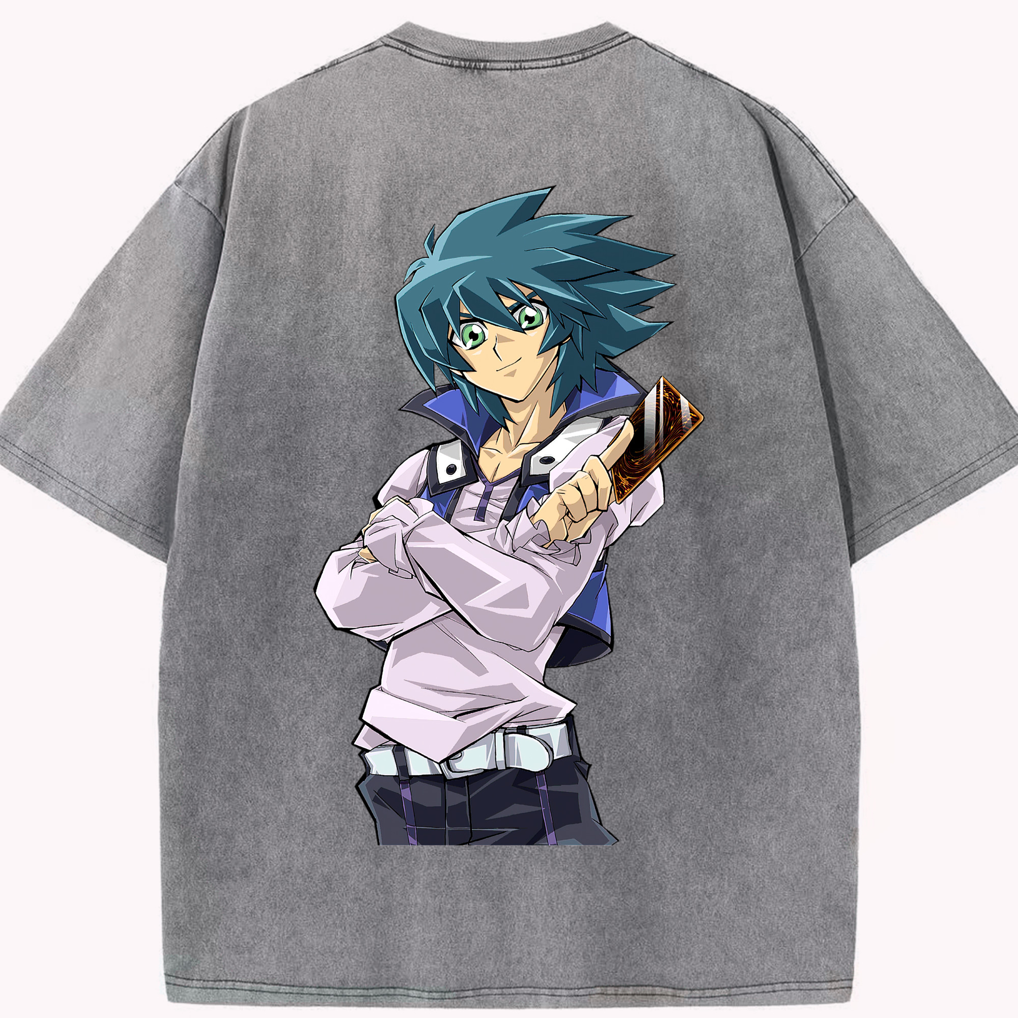 （画像用） 遊☆戯☆王 Yu-Gi-Oh! 綿100% ヴィンテージ風 半袖Tシャツ（背面プリント）