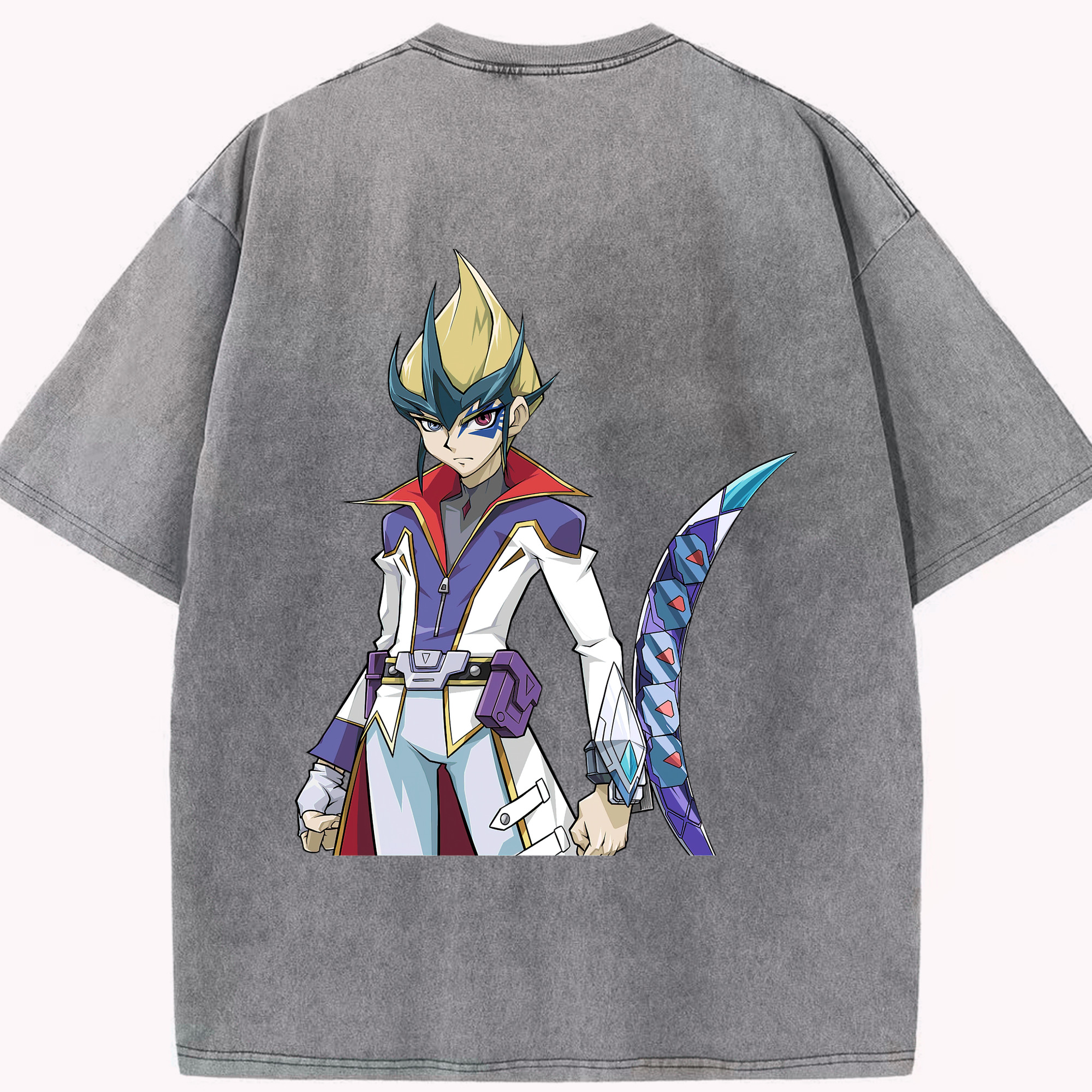 （画像用） 遊☆戯☆王 Yu-Gi-Oh! 綿100% ヴィンテージ風 半袖Tシャツ（背面プリント）