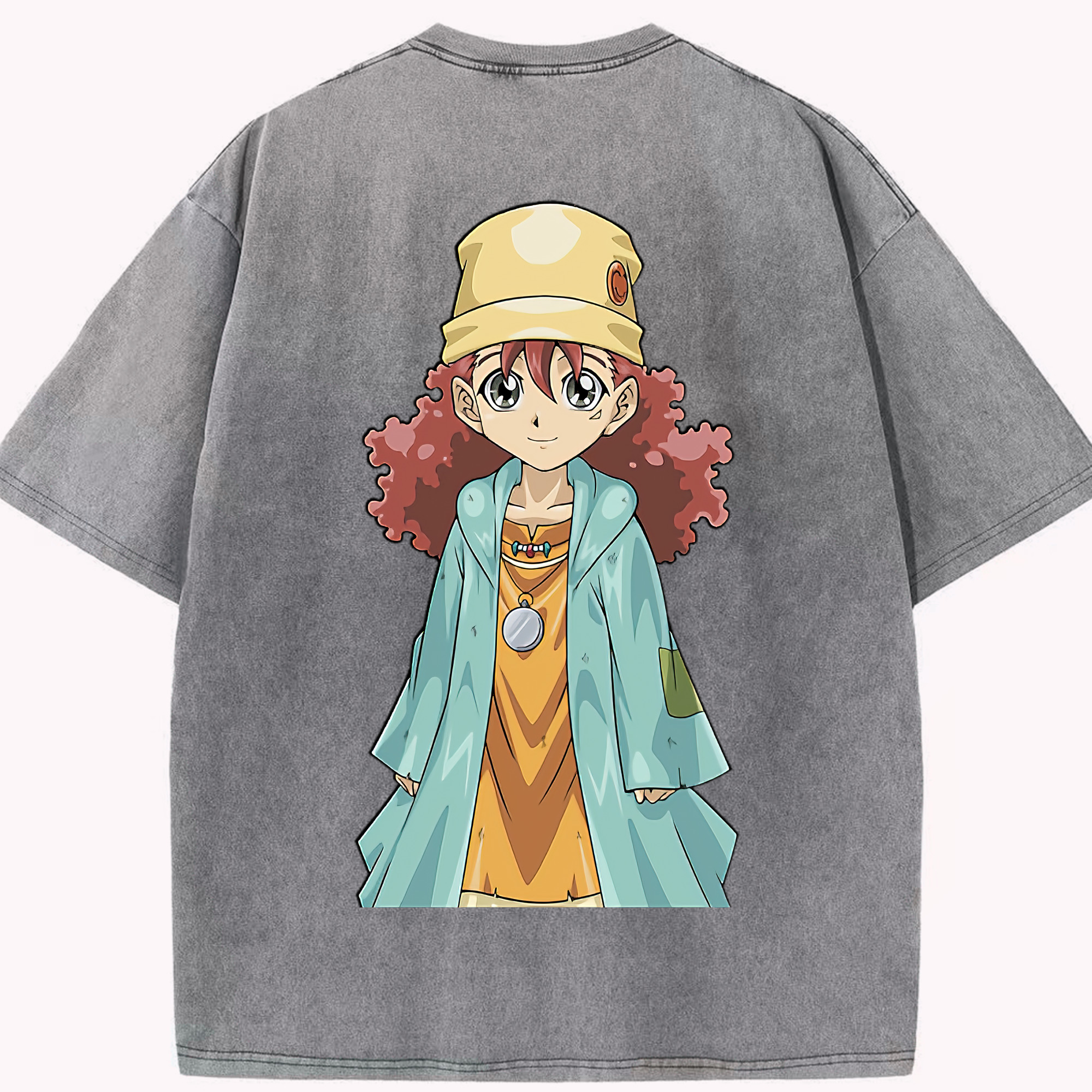 （画像用） 遊☆戯☆王 Yu-Gi-Oh! 綿100% ヴィンテージ風 半袖Tシャツ（背面プリント）
