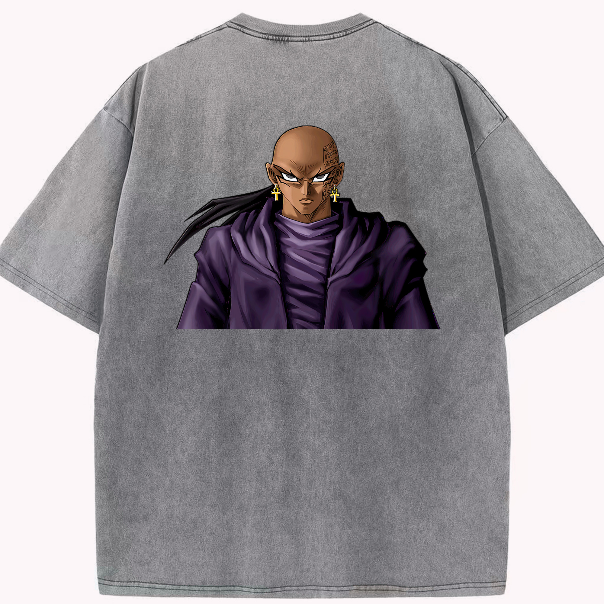 （画像用） 遊☆戯☆王 Yu-Gi-Oh! 綿100% ヴィンテージ風 半袖Tシャツ（背面プリント）