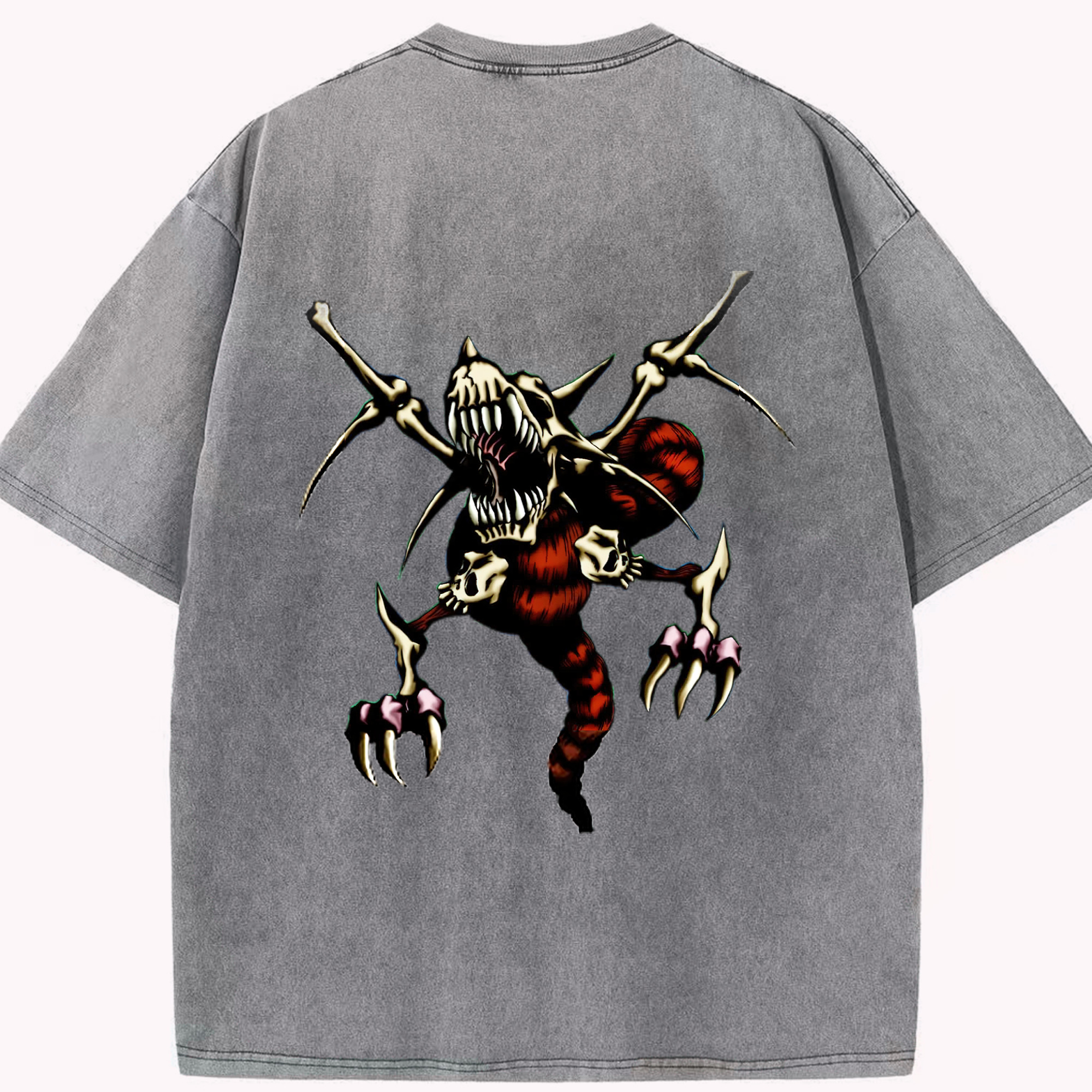 （画像用） 遊☆戯☆王 Yu-Gi-Oh! 綿100% ヴィンテージ風 半袖Tシャツ（背面プリント）