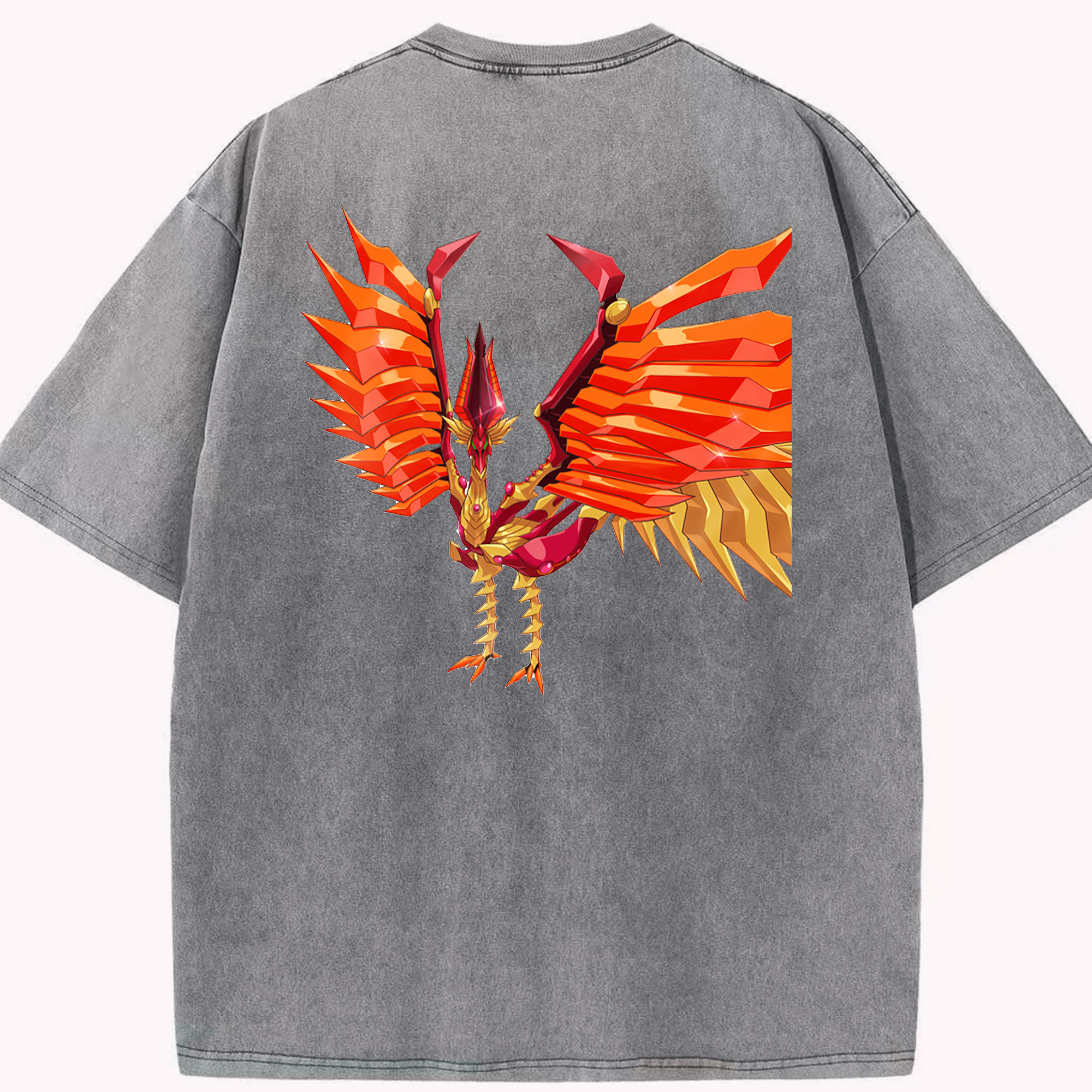 （画像用） 遊☆戯☆王 Yu-Gi-Oh! 綿100% ヴィンテージ風 半袖Tシャツ（背面プリント）