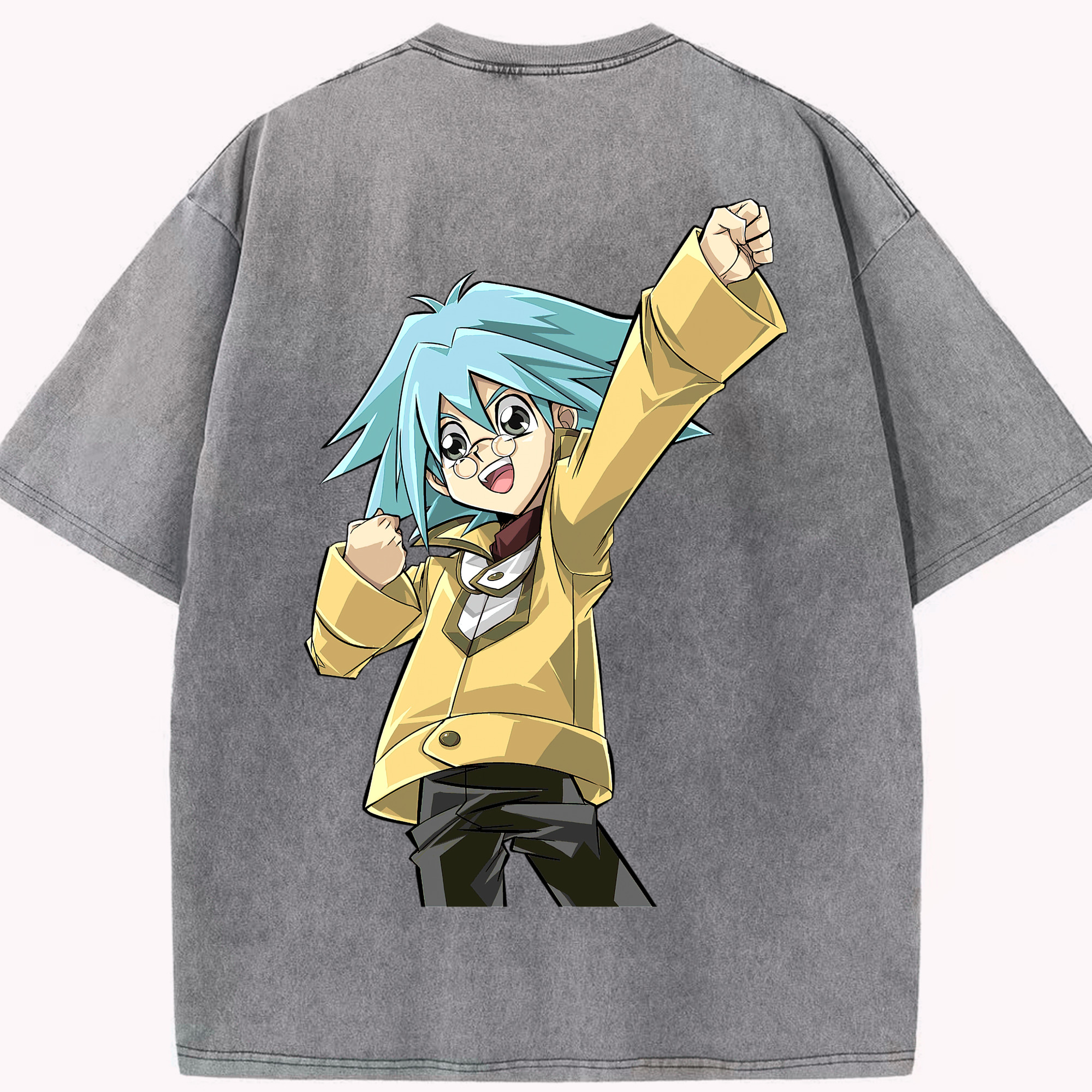 （画像用） 遊☆戯☆王 Yu-Gi-Oh! 綿100% ヴィンテージ風 半袖Tシャツ（背面プリント）