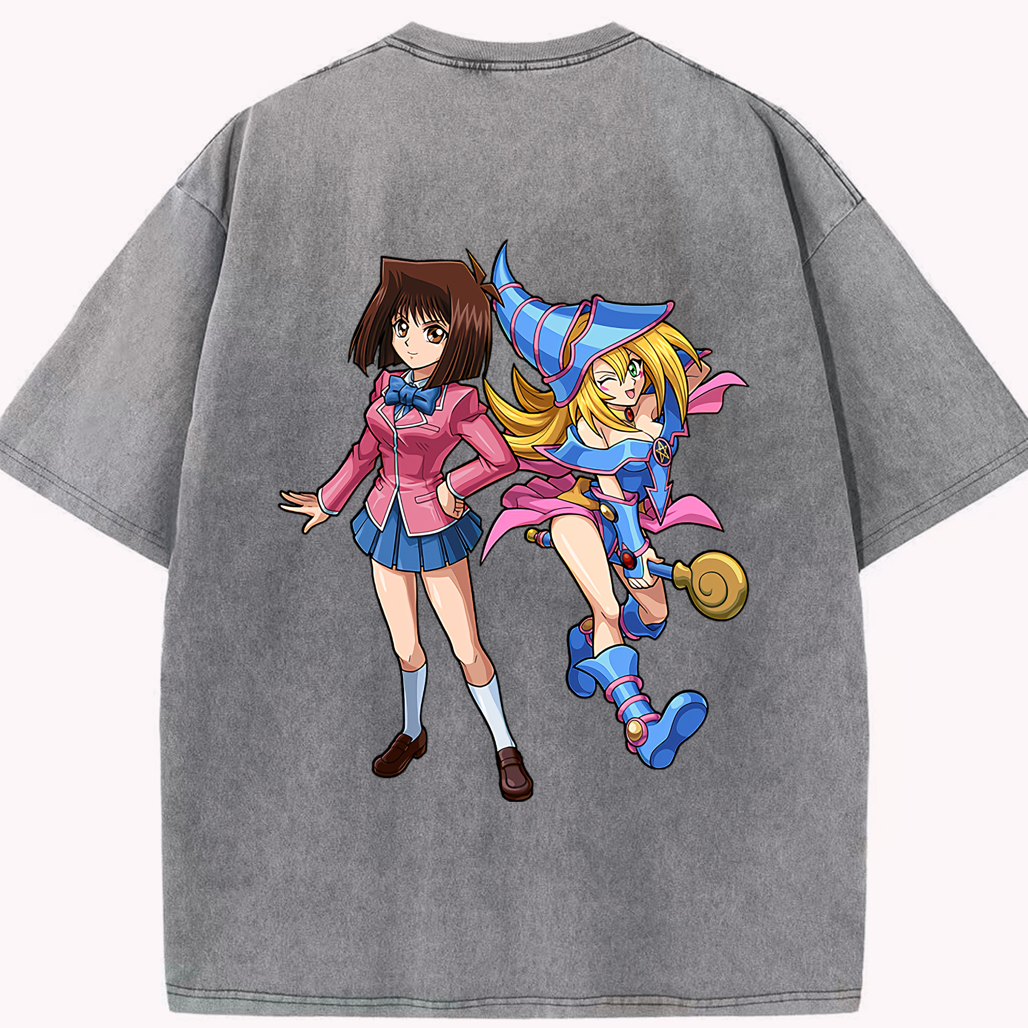 （画像用） 遊☆戯☆王 Yu-Gi-Oh! 綿100% ヴィンテージ風 半袖Tシャツ（背面プリント）