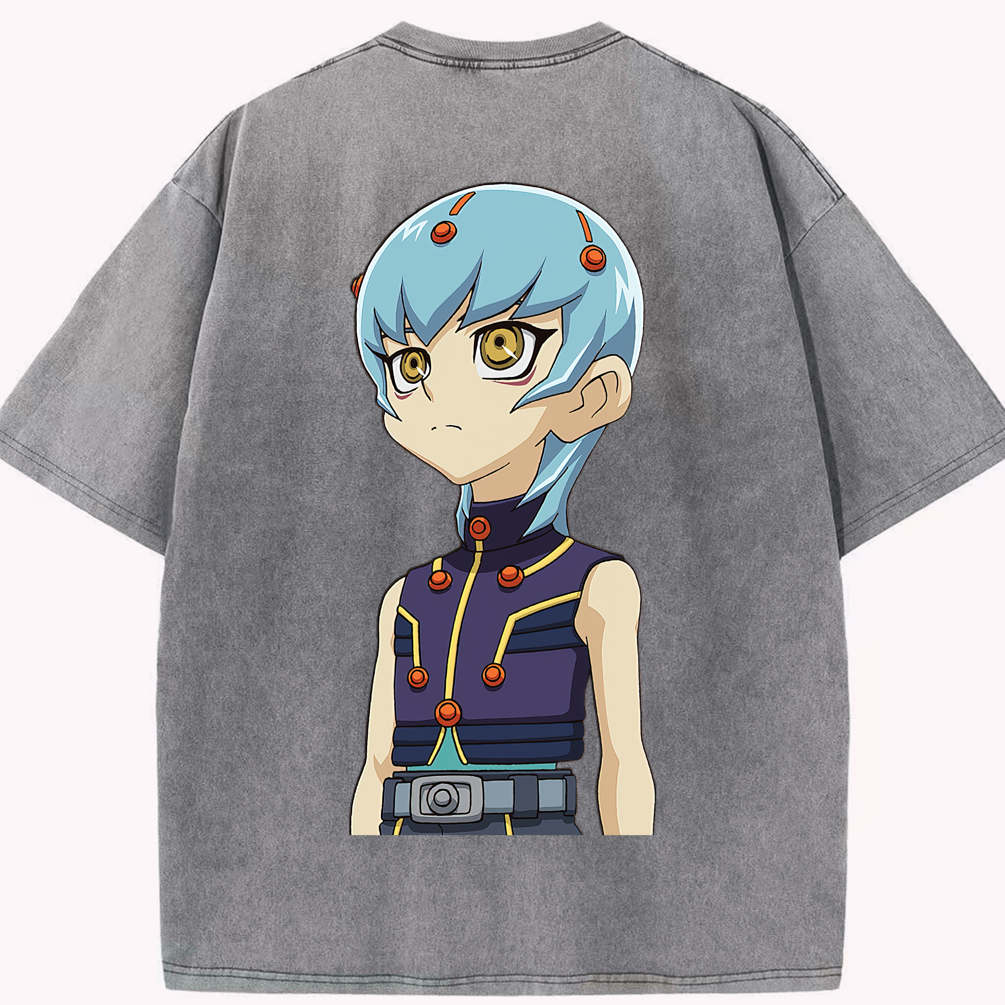 （画像用） 遊☆戯☆王 Yu-Gi-Oh! 綿100% ヴィンテージ風 半袖Tシャツ（背面プリント）