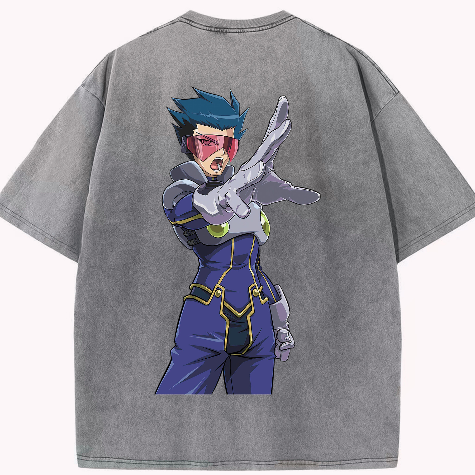 （画像用） 遊☆戯☆王 Yu-Gi-Oh! 綿100% ヴィンテージ風 半袖Tシャツ（背面プリント）