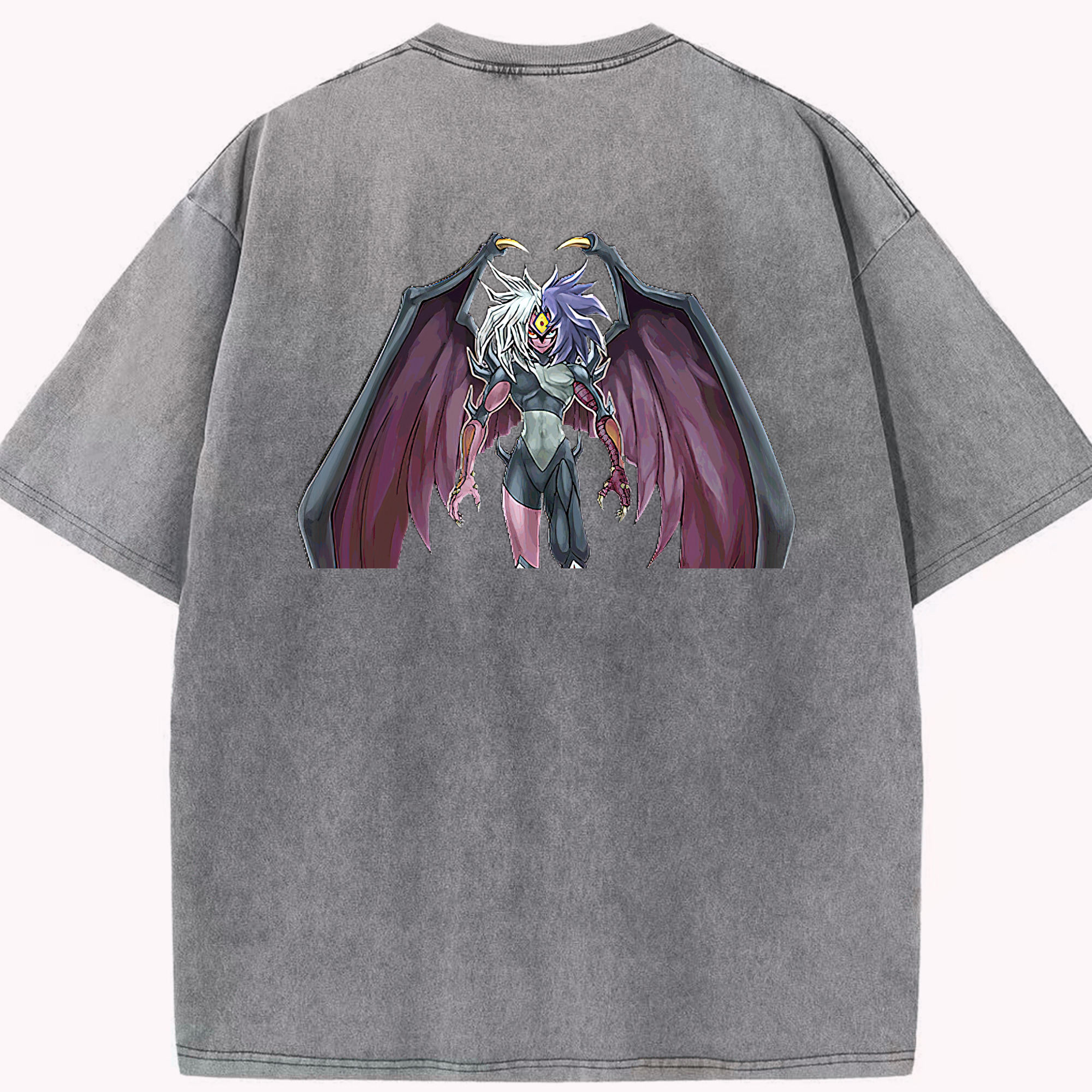 （画像用） 遊☆戯☆王 Yu-Gi-Oh! 綿100% ヴィンテージ風 半袖Tシャツ（背面プリント）