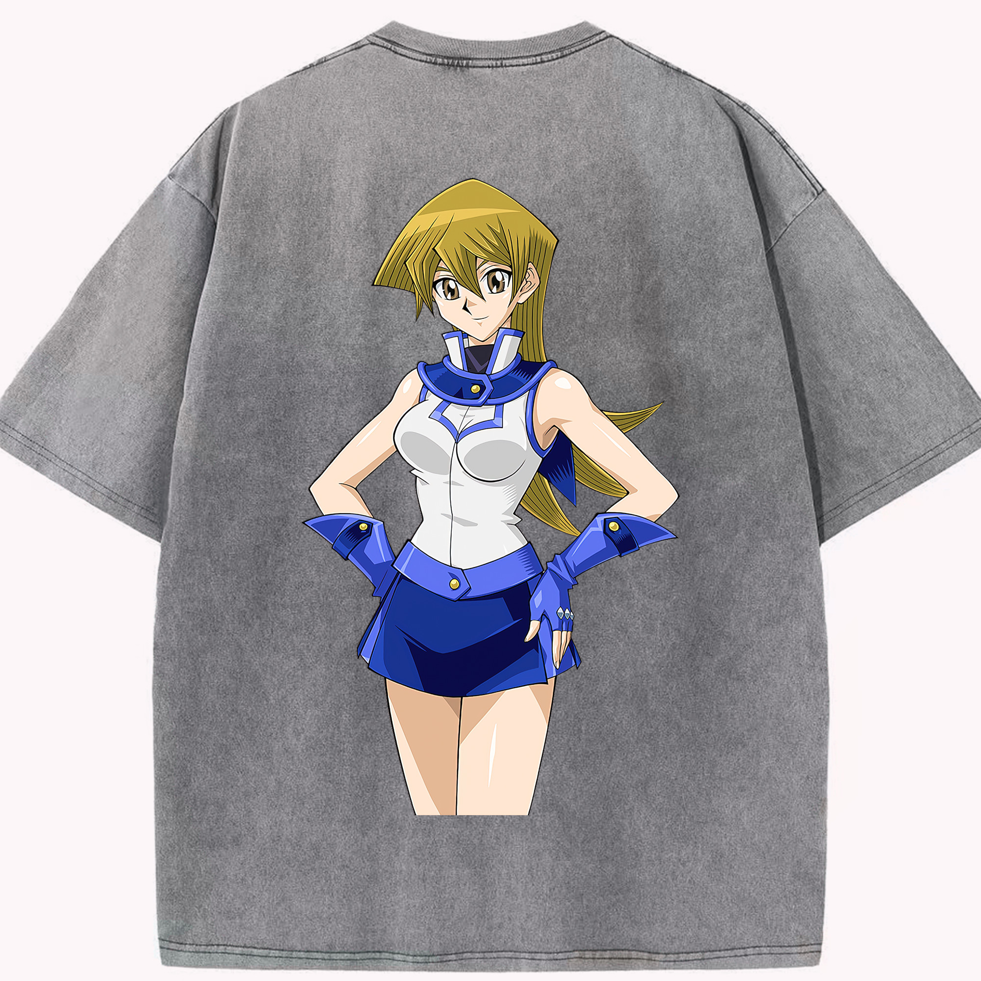 （画像用） 遊☆戯☆王 Yu-Gi-Oh! 綿100% ヴィンテージ風 半袖Tシャツ（背面プリント）