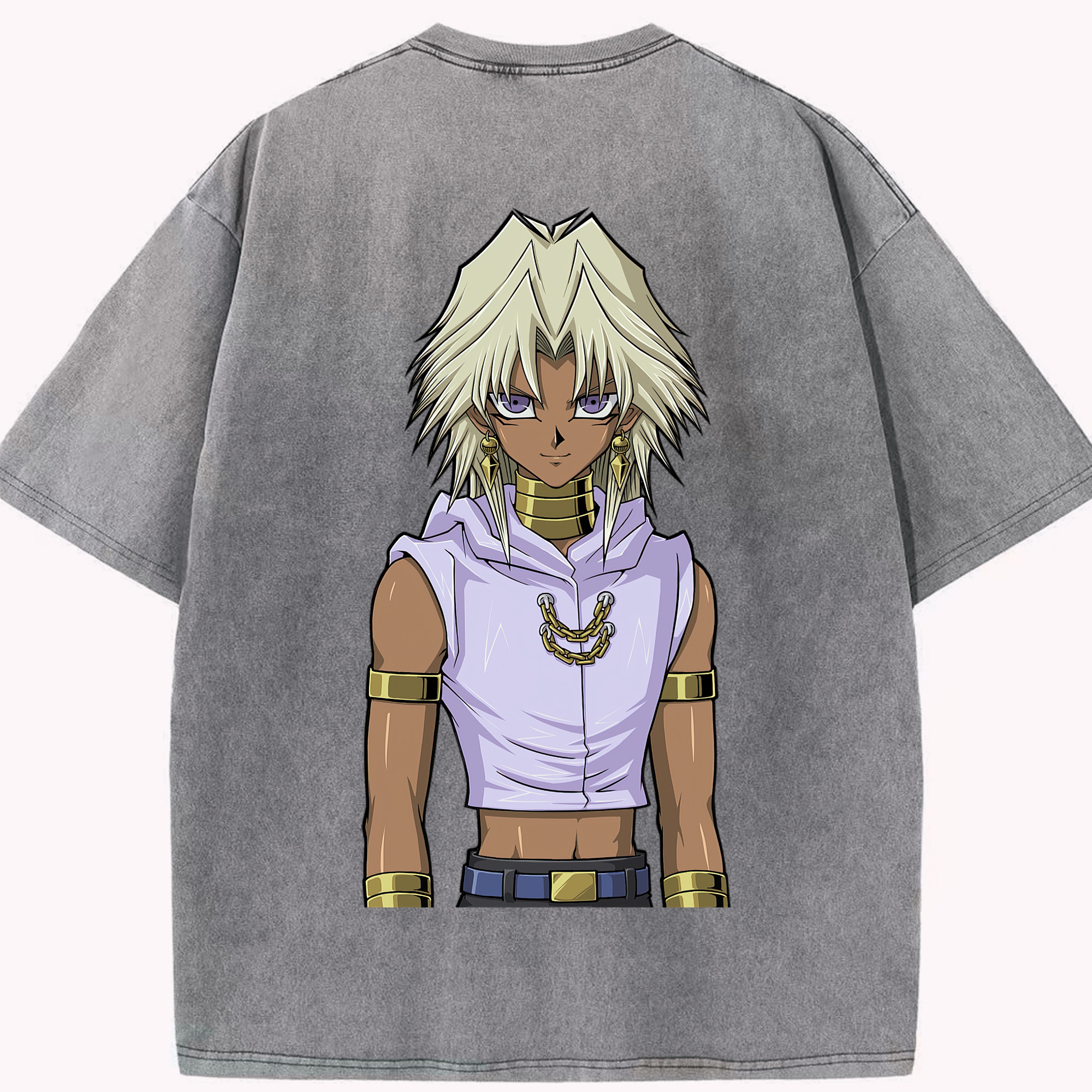 （画像用） 遊☆戯☆王 Yu-Gi-Oh! 綿100% ヴィンテージ風 半袖Tシャツ（背面プリント）