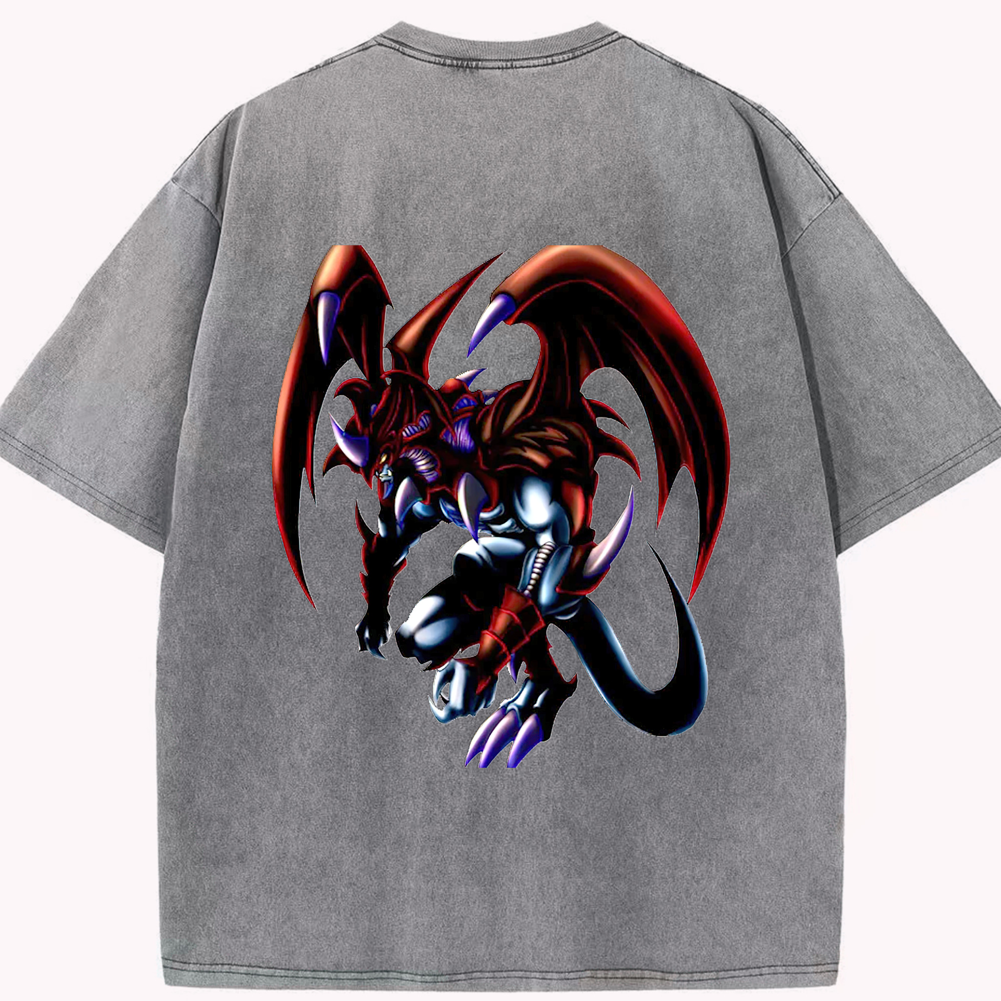 （画像用） 遊☆戯☆王 Yu-Gi-Oh! 綿100% ヴィンテージ風 半袖Tシャツ（背面プリント）