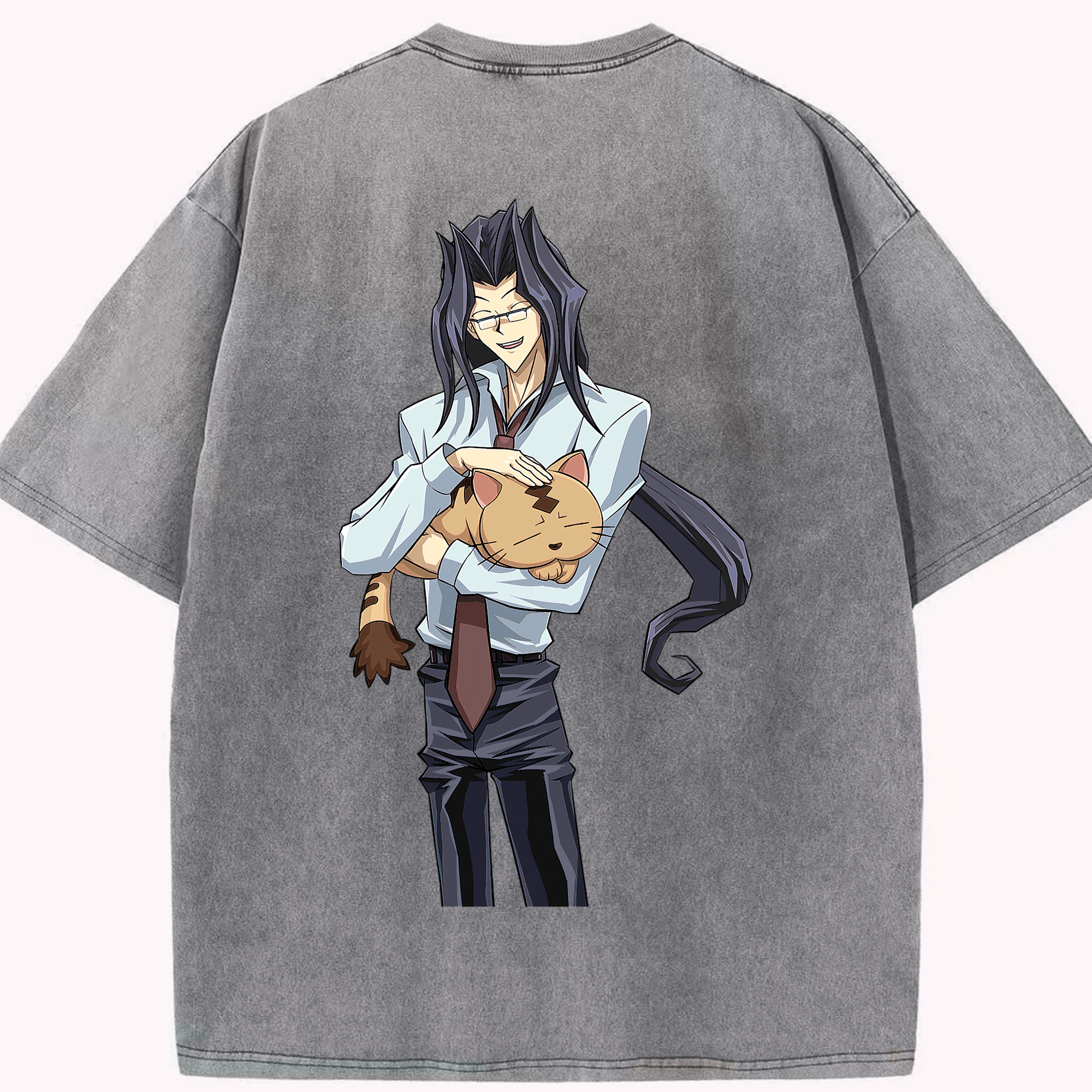 （画像用） 遊☆戯☆王 Yu-Gi-Oh! 綿100% ヴィンテージ風 半袖Tシャツ（背面プリント）