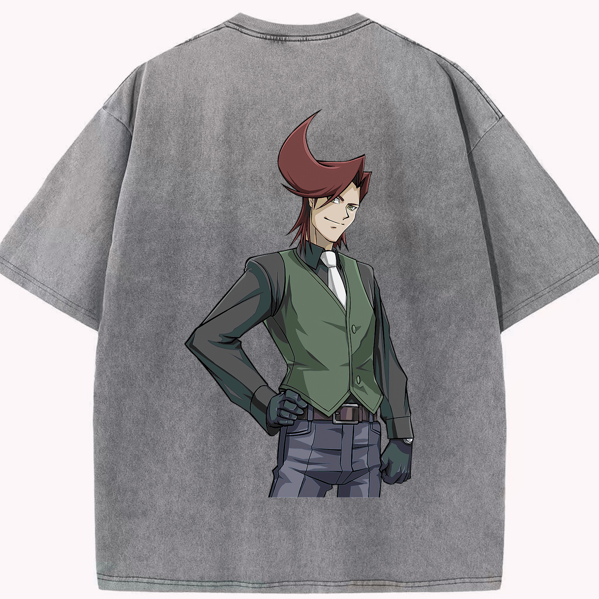 （画像用） 遊☆戯☆王 Yu-Gi-Oh! 綿100% ヴィンテージ風 半袖Tシャツ（背面プリント）