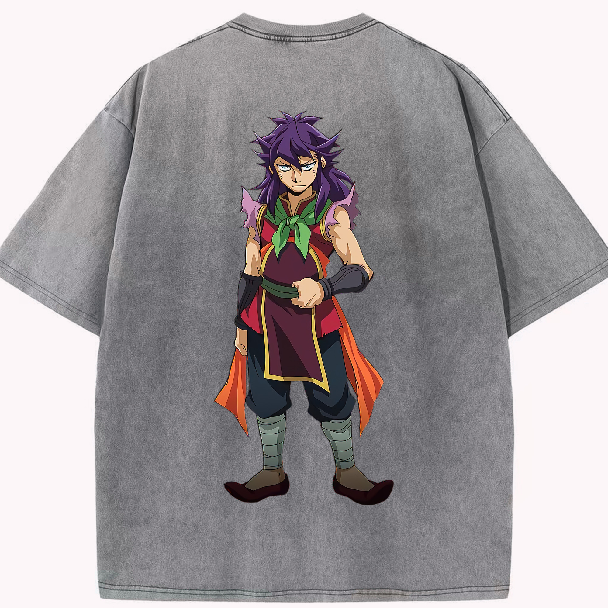 （画像用） 遊☆戯☆王 Yu-Gi-Oh! 綿100% ヴィンテージ風 半袖Tシャツ（背面プリント）
