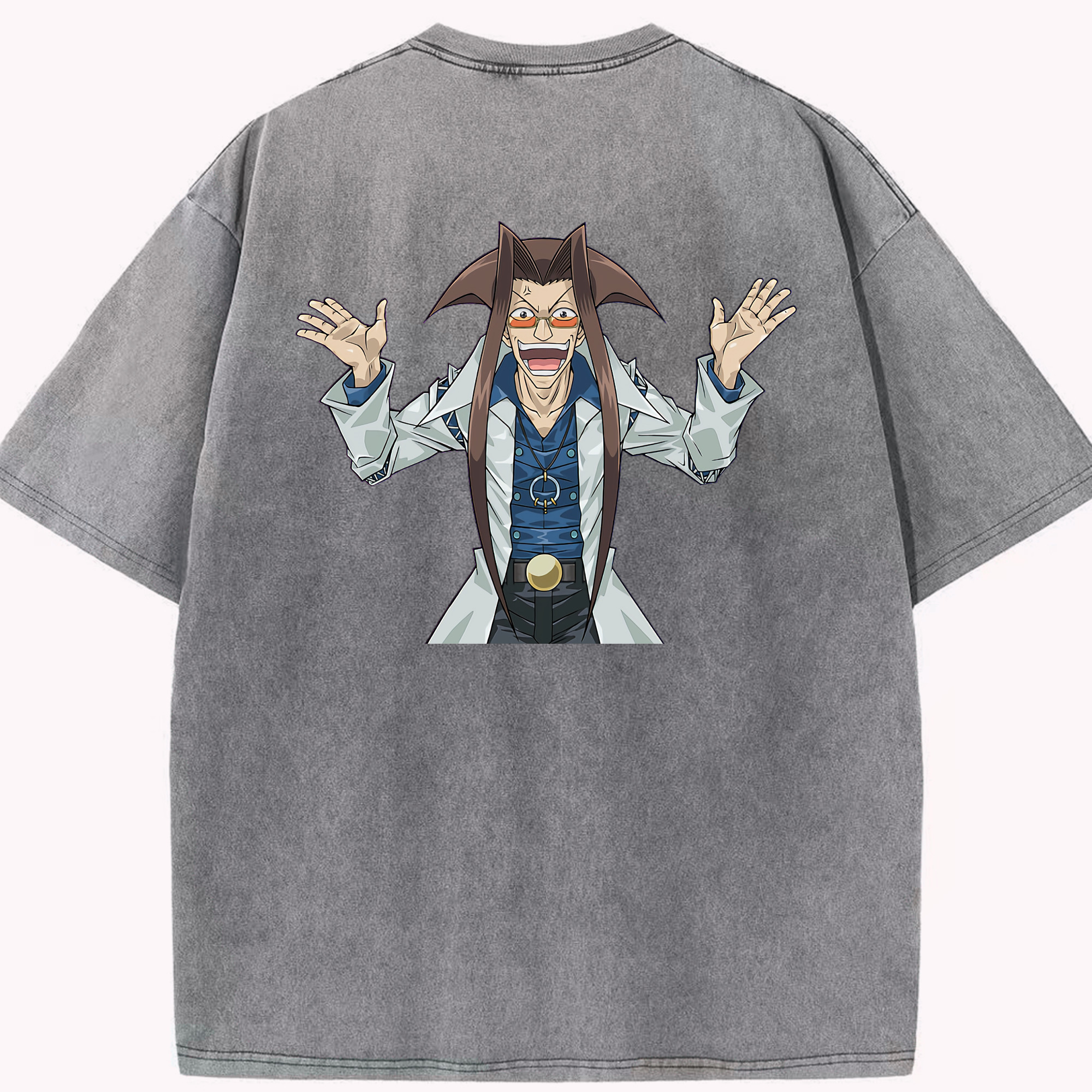 （画像用） 遊☆戯☆王 Yu-Gi-Oh! 綿100% ヴィンテージ風 半袖Tシャツ（背面プリント）