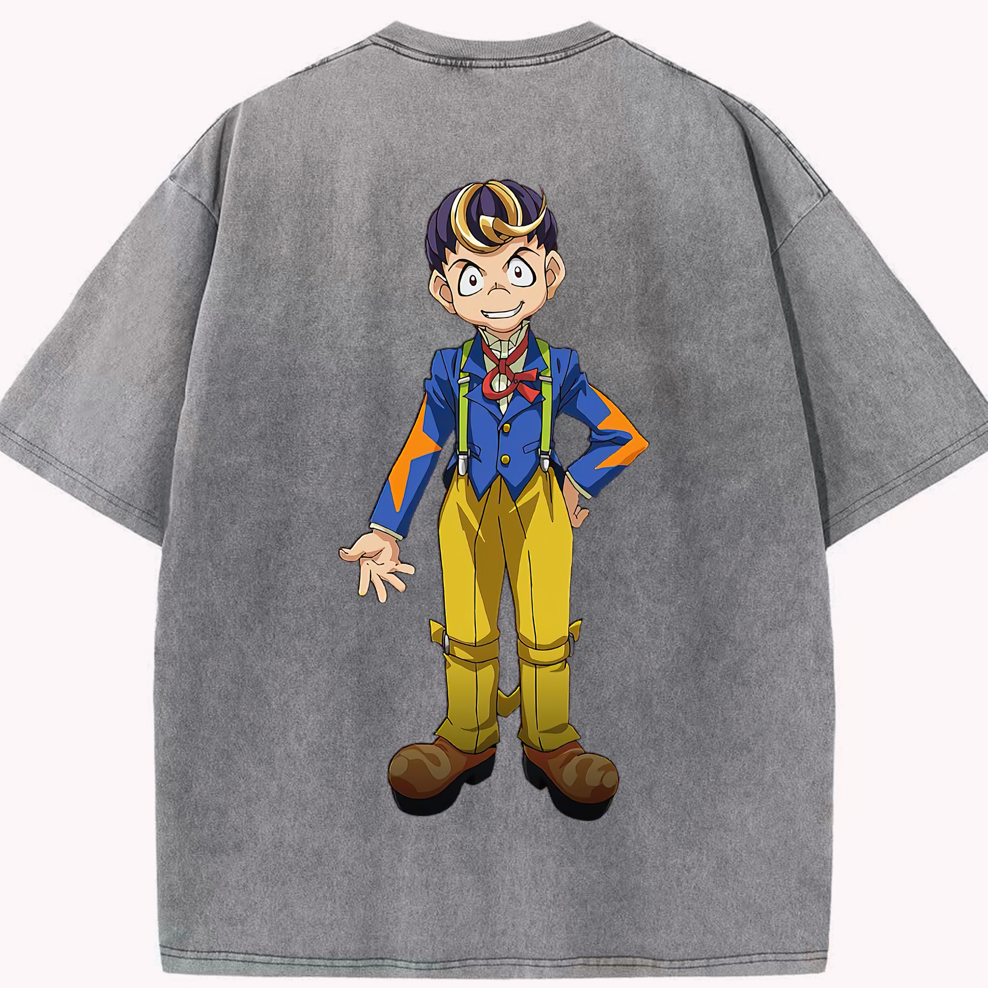（画像用） 遊☆戯☆王 Yu-Gi-Oh! 綿100% ヴィンテージ風 半袖Tシャツ（背面プリント）