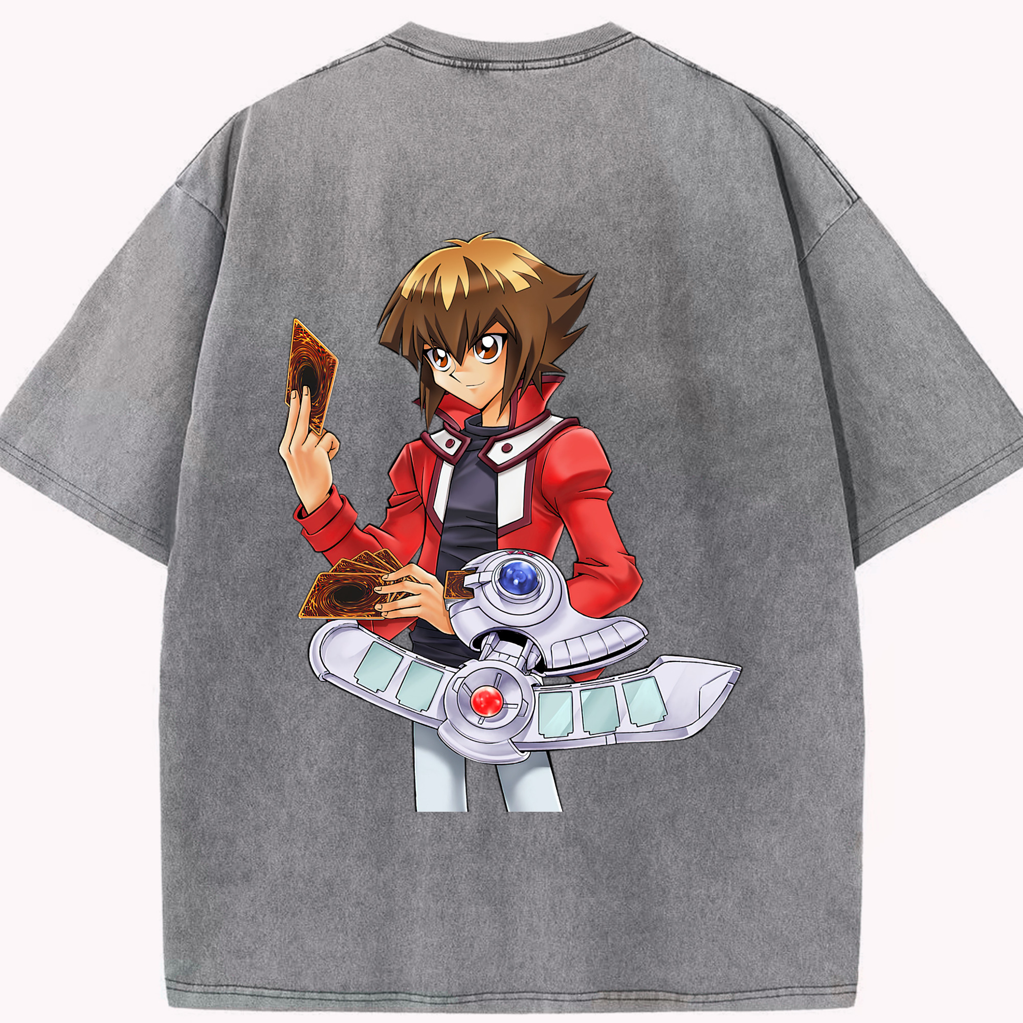 （画像用） 遊☆戯☆王 Yu-Gi-Oh! 綿100% ヴィンテージ風 半袖Tシャツ（背面プリント）