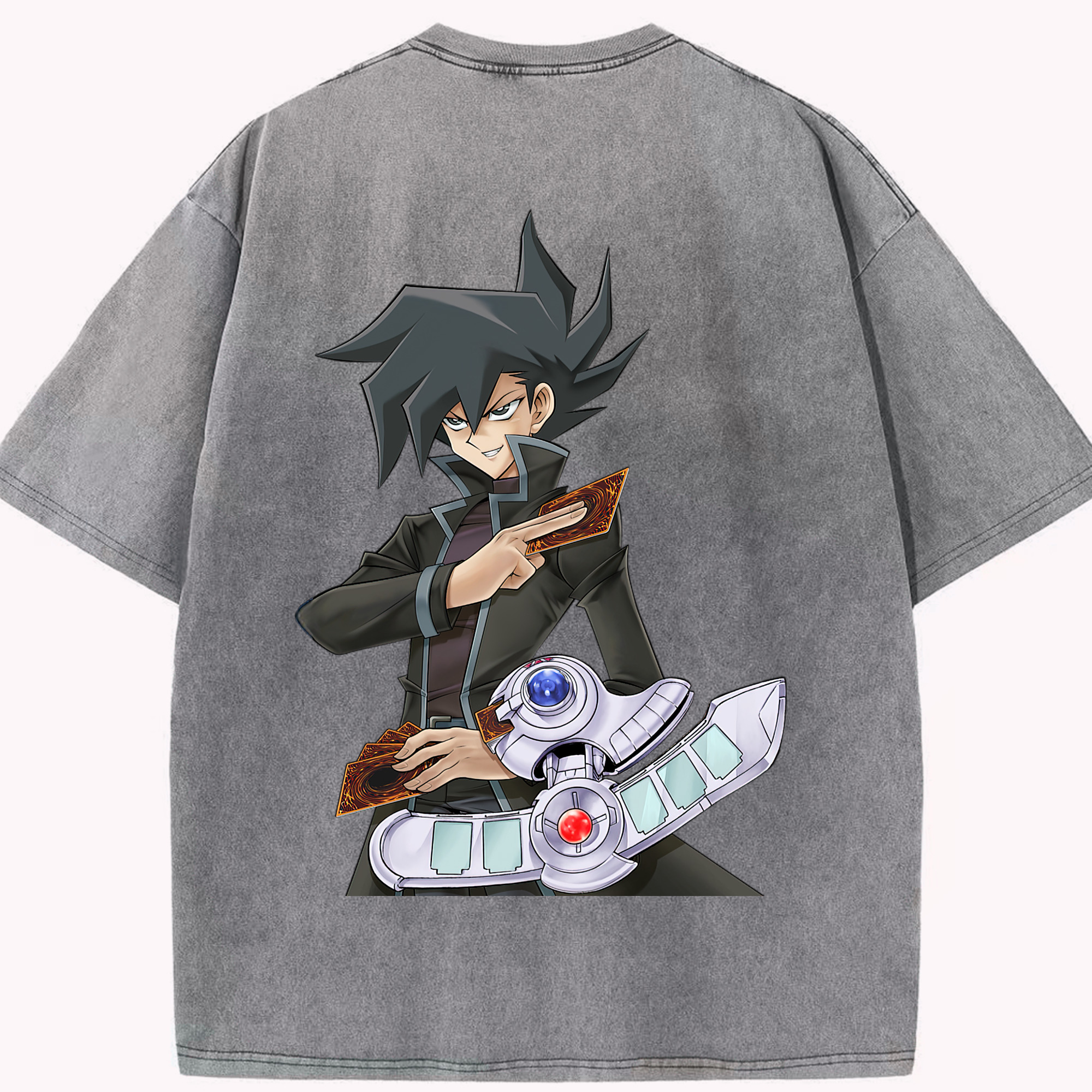 （画像用） 遊☆戯☆王 Yu-Gi-Oh! 綿100% ヴィンテージ風 半袖Tシャツ（背面プリント）