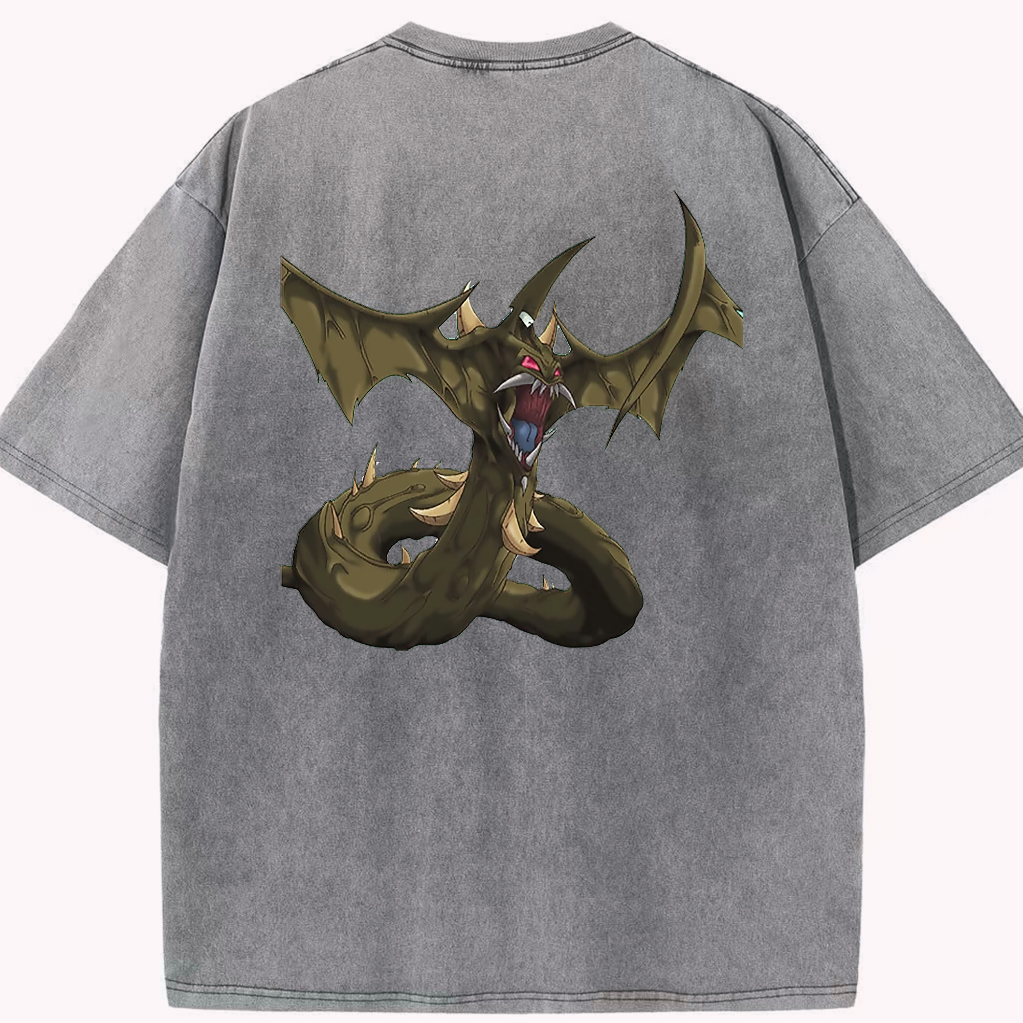 （画像用） 遊☆戯☆王 Yu-Gi-Oh! 綿100% ヴィンテージ風 半袖Tシャツ（背面プリント）