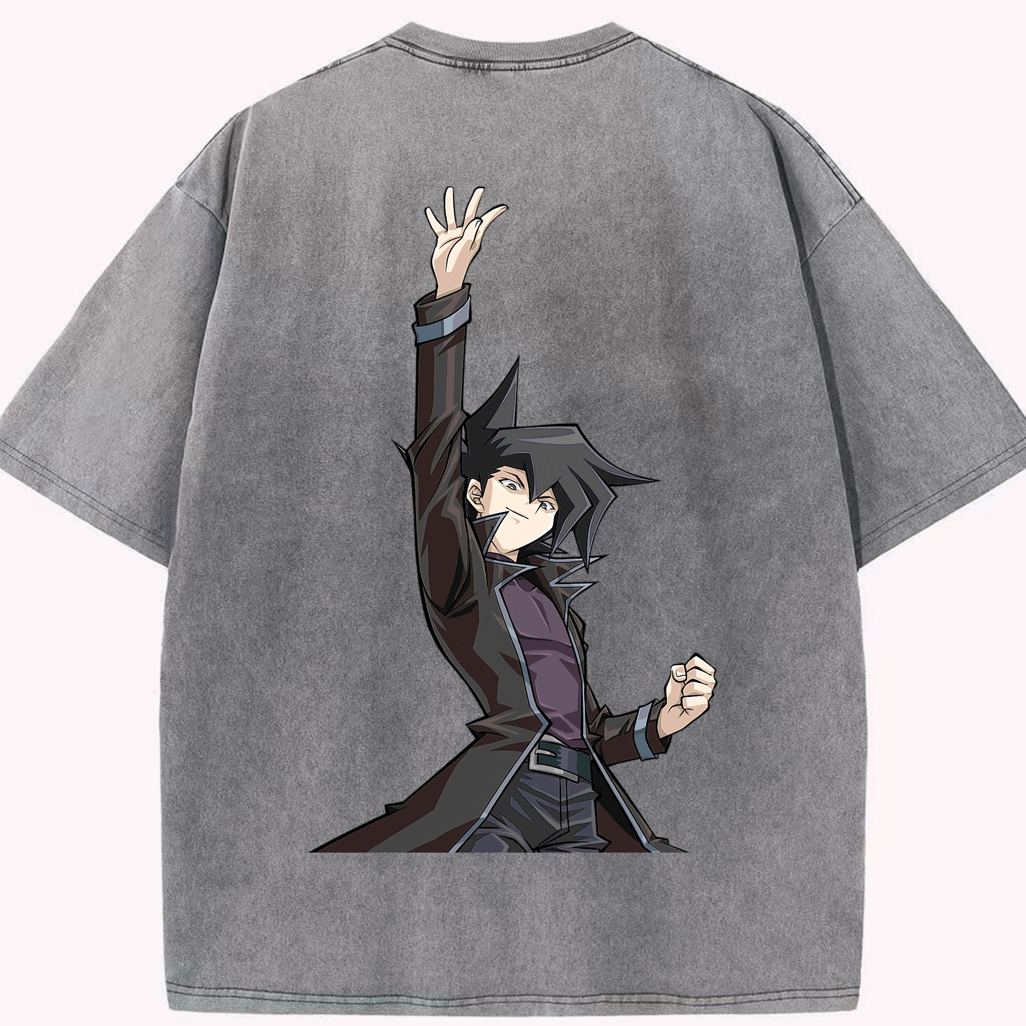 （画像用） 遊☆戯☆王 Yu-Gi-Oh! 綿100% ヴィンテージ風 半袖Tシャツ（背面プリント）