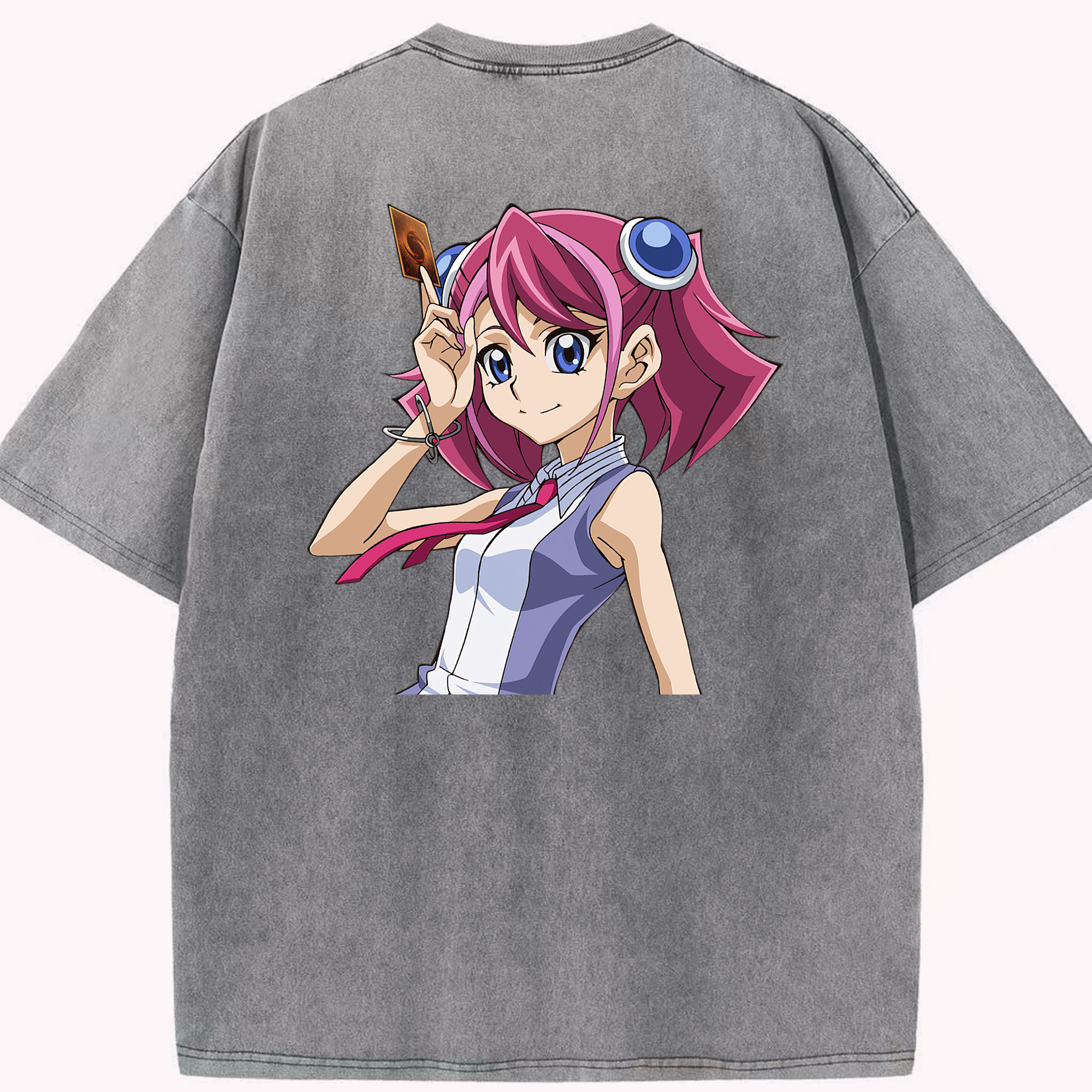 （画像用） 遊☆戯☆王 Yu-Gi-Oh! 綿100% ヴィンテージ風 半袖Tシャツ（背面プリント）