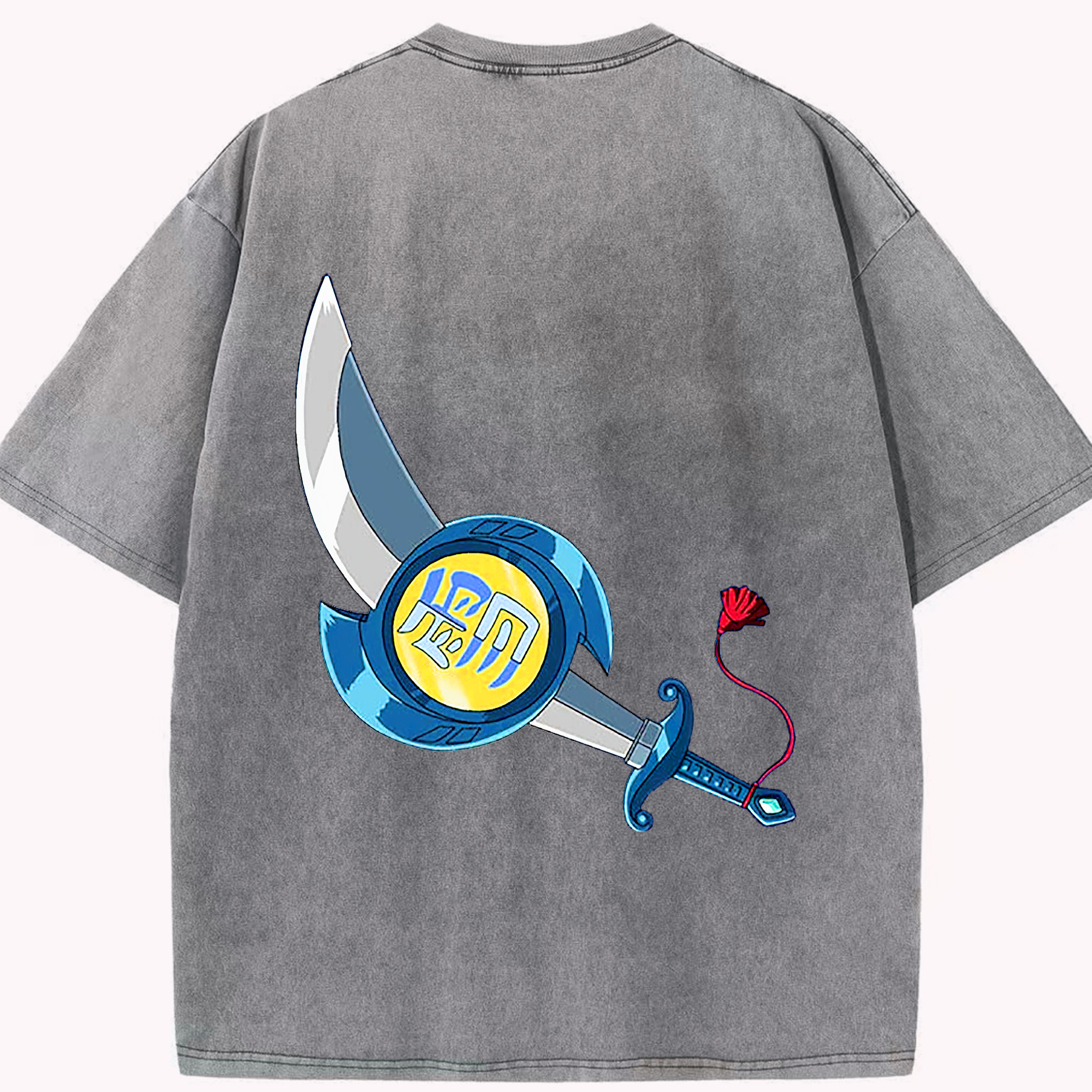 （画像用） 遊☆戯☆王 Yu-Gi-Oh! 綿100% ヴィンテージ風 半袖Tシャツ（背面プリント）