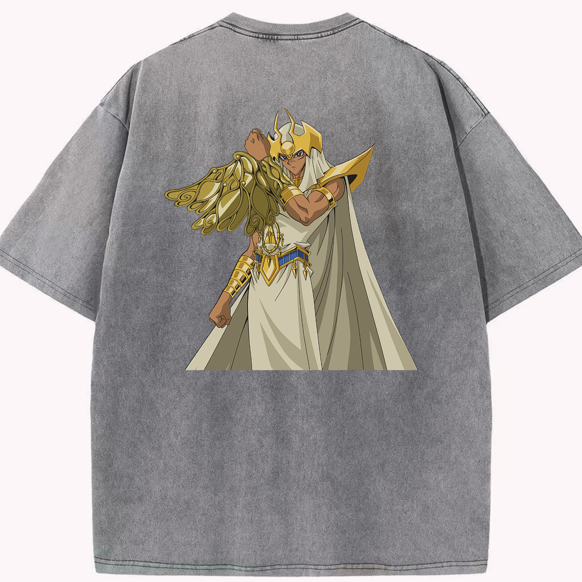 （画像用） 遊☆戯☆王 Yu-Gi-Oh! 綿100% ヴィンテージ風 半袖Tシャツ（背面プリント）