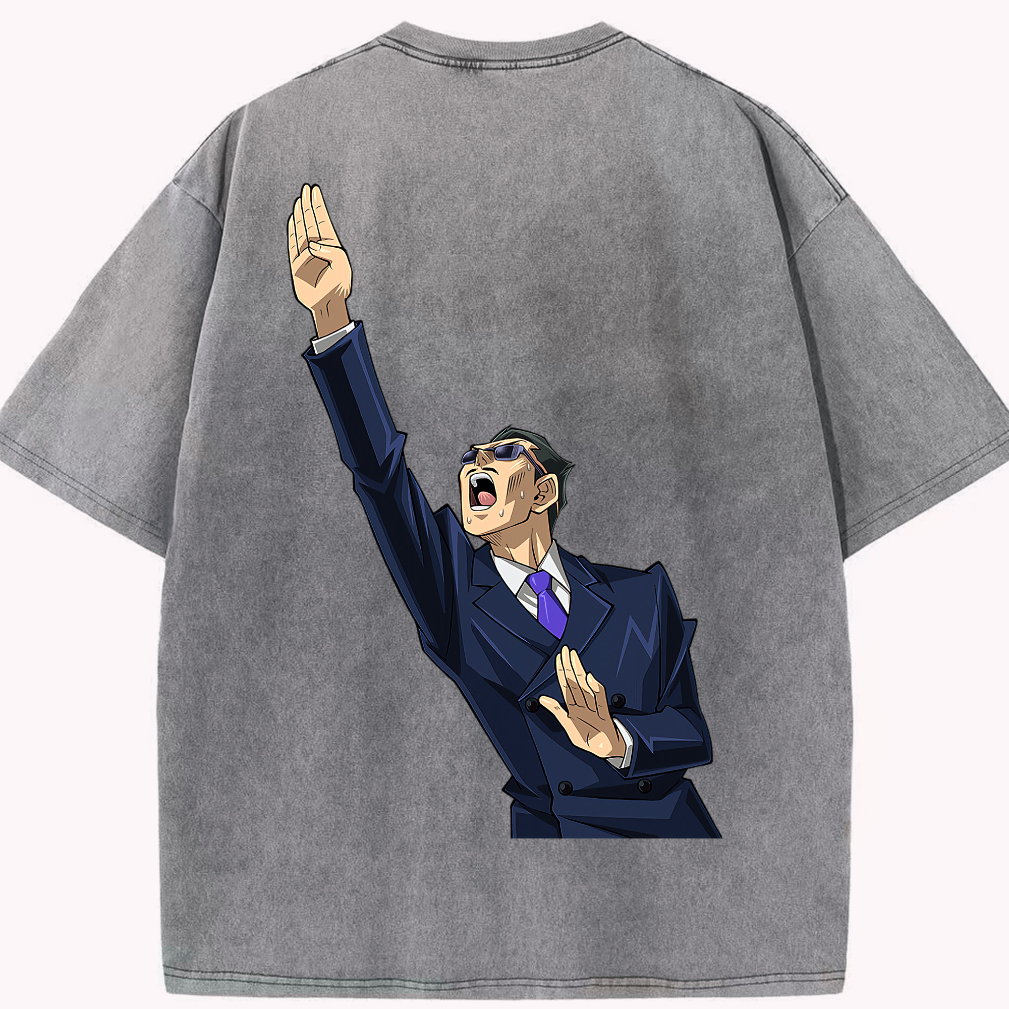 （画像用） 遊☆戯☆王 Yu-Gi-Oh! 綿100% ヴィンテージ風 半袖Tシャツ（背面プリント）