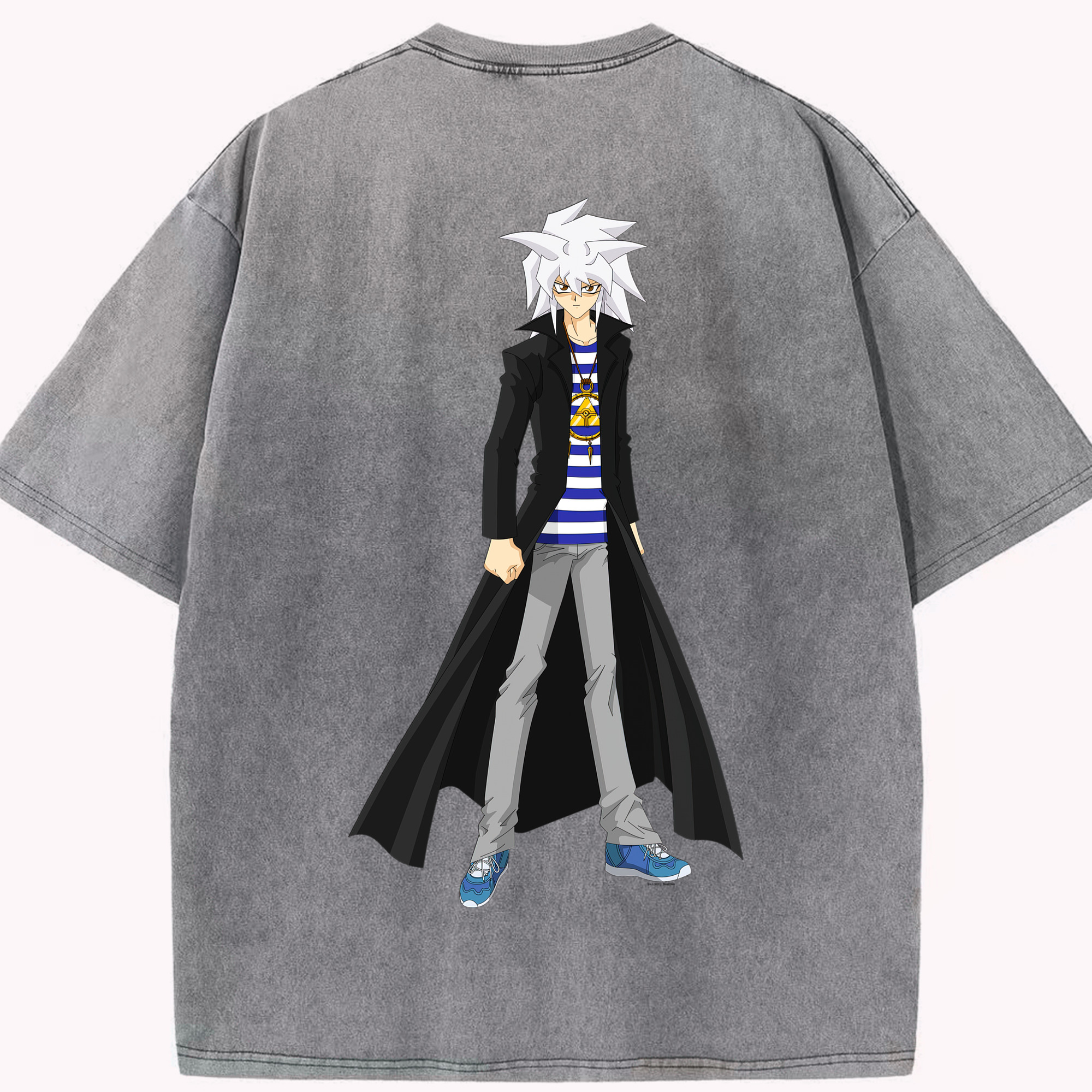 （画像用） 遊☆戯☆王 Yu-Gi-Oh! 綿100% ヴィンテージ風 半袖Tシャツ（背面プリント）