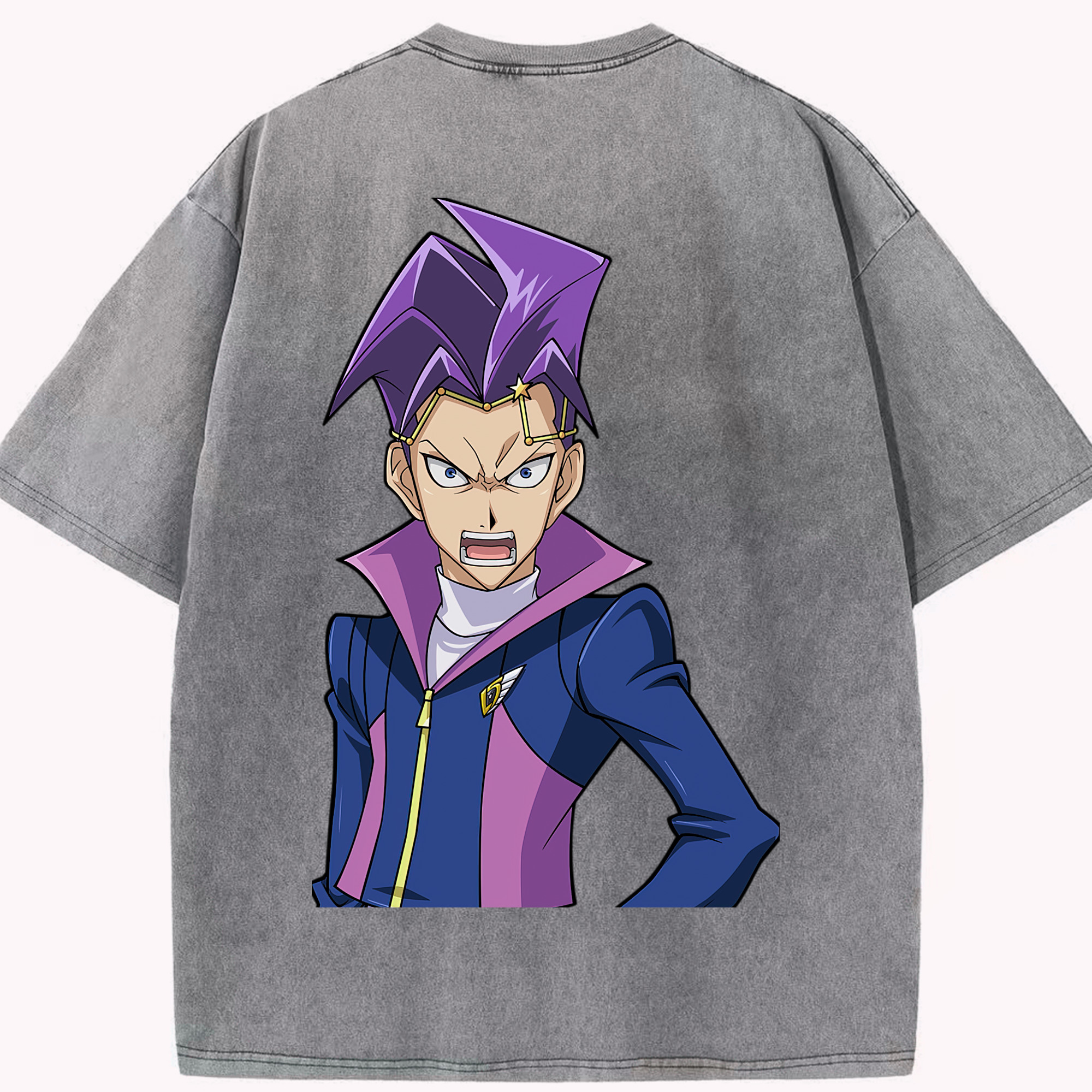 （画像用） 遊☆戯☆王 Yu-Gi-Oh! 綿100% ヴィンテージ風 半袖Tシャツ（背面プリント）