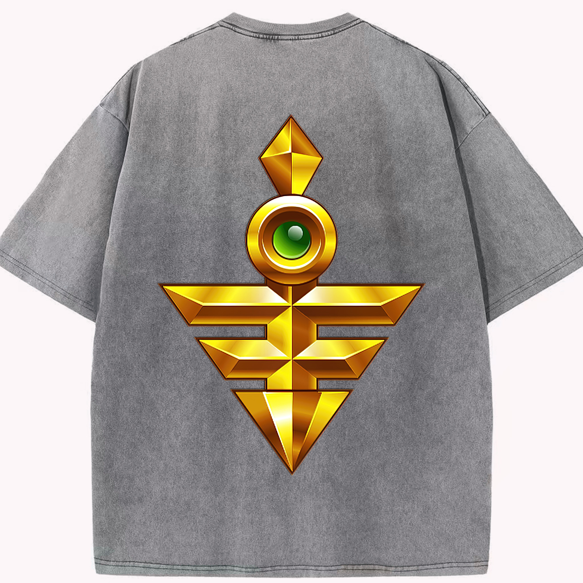 （画像用） 遊☆戯☆王 Yu-Gi-Oh! 綿100% ヴィンテージ風 半袖Tシャツ（背面プリント）