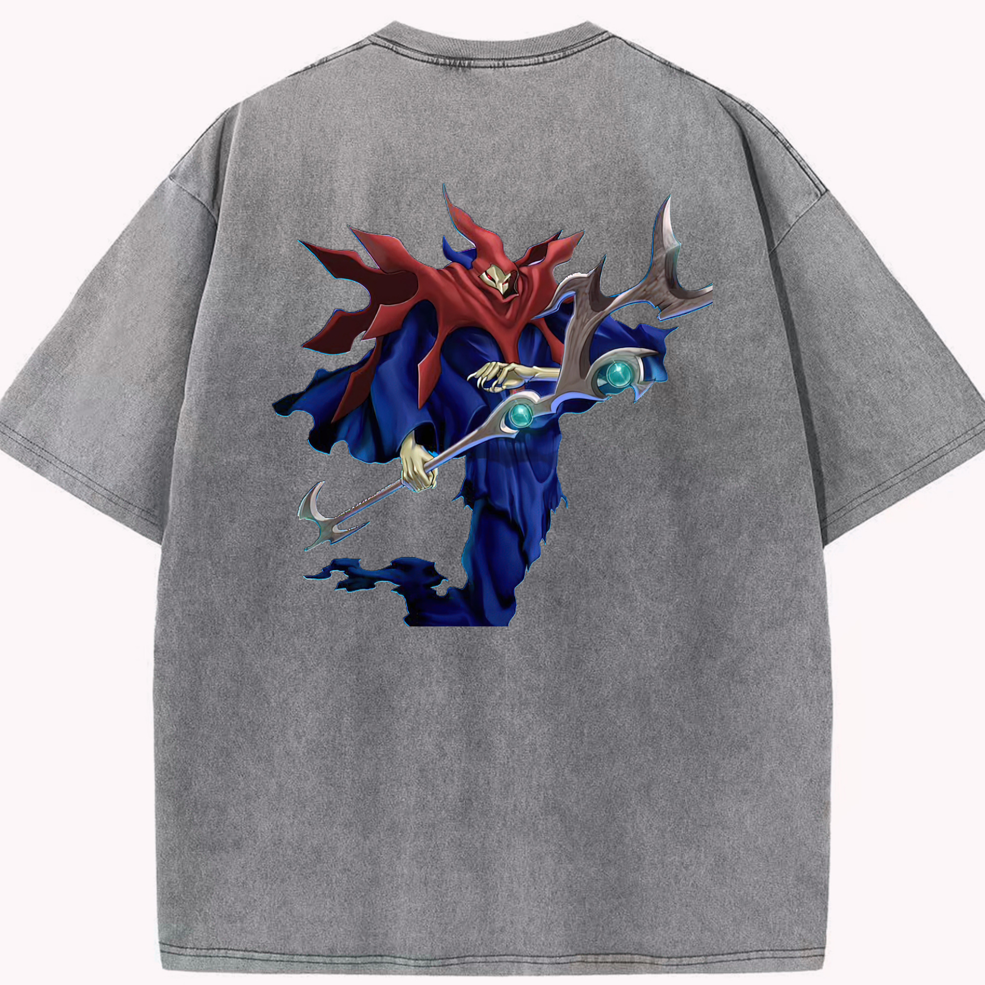 （画像用） 遊☆戯☆王 Yu-Gi-Oh! 綿100% ヴィンテージ風 半袖Tシャツ（背面プリント）