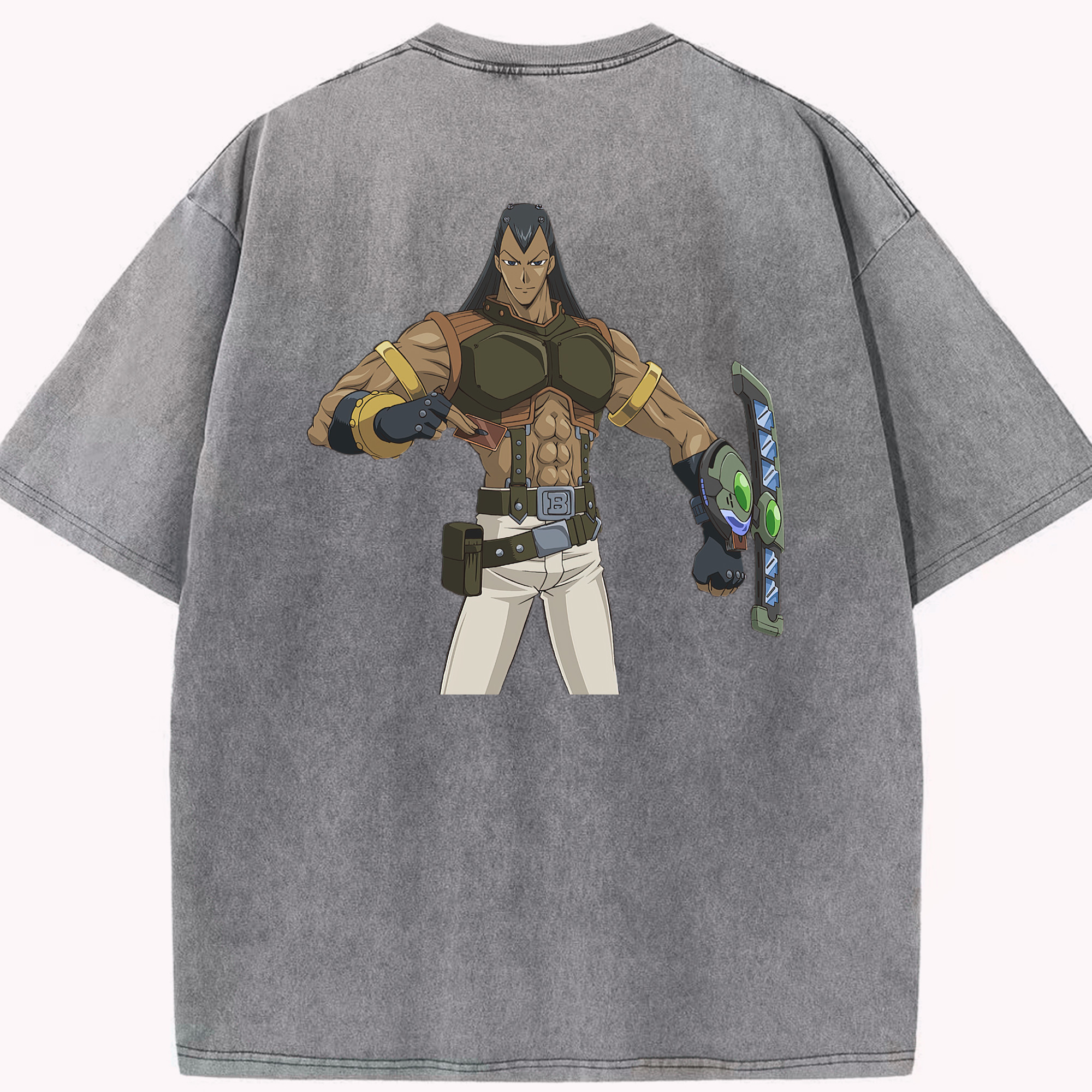 （画像用） 遊☆戯☆王 Yu-Gi-Oh! 綿100% ヴィンテージ風 半袖Tシャツ（背面プリント）