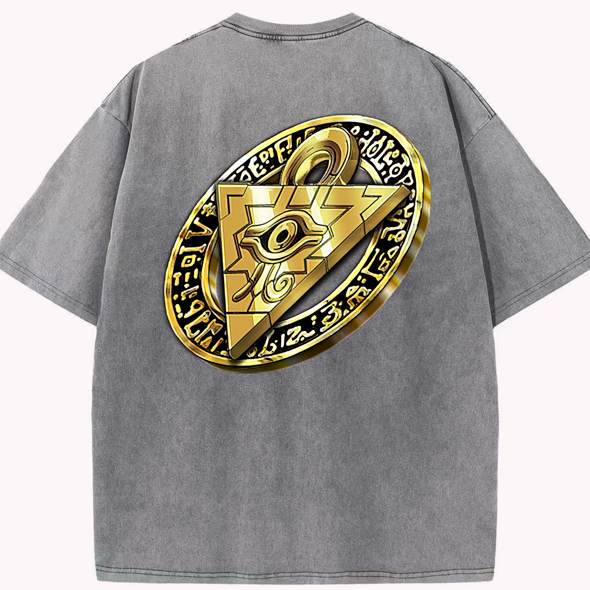 （画像用） 遊☆戯☆王 Yu-Gi-Oh! 綿100% ヴィンテージ風 半袖Tシャツ（背面プリント）