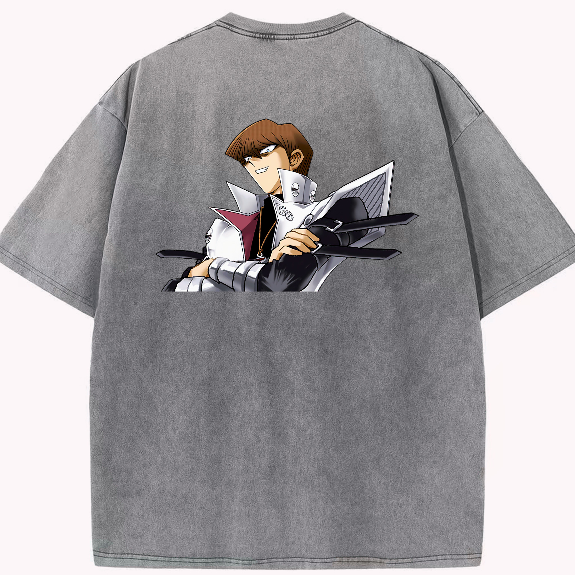 （画像用） 遊☆戯☆王 Yu-Gi-Oh! 綿100% ヴィンテージ風 半袖Tシャツ（背面プリント）