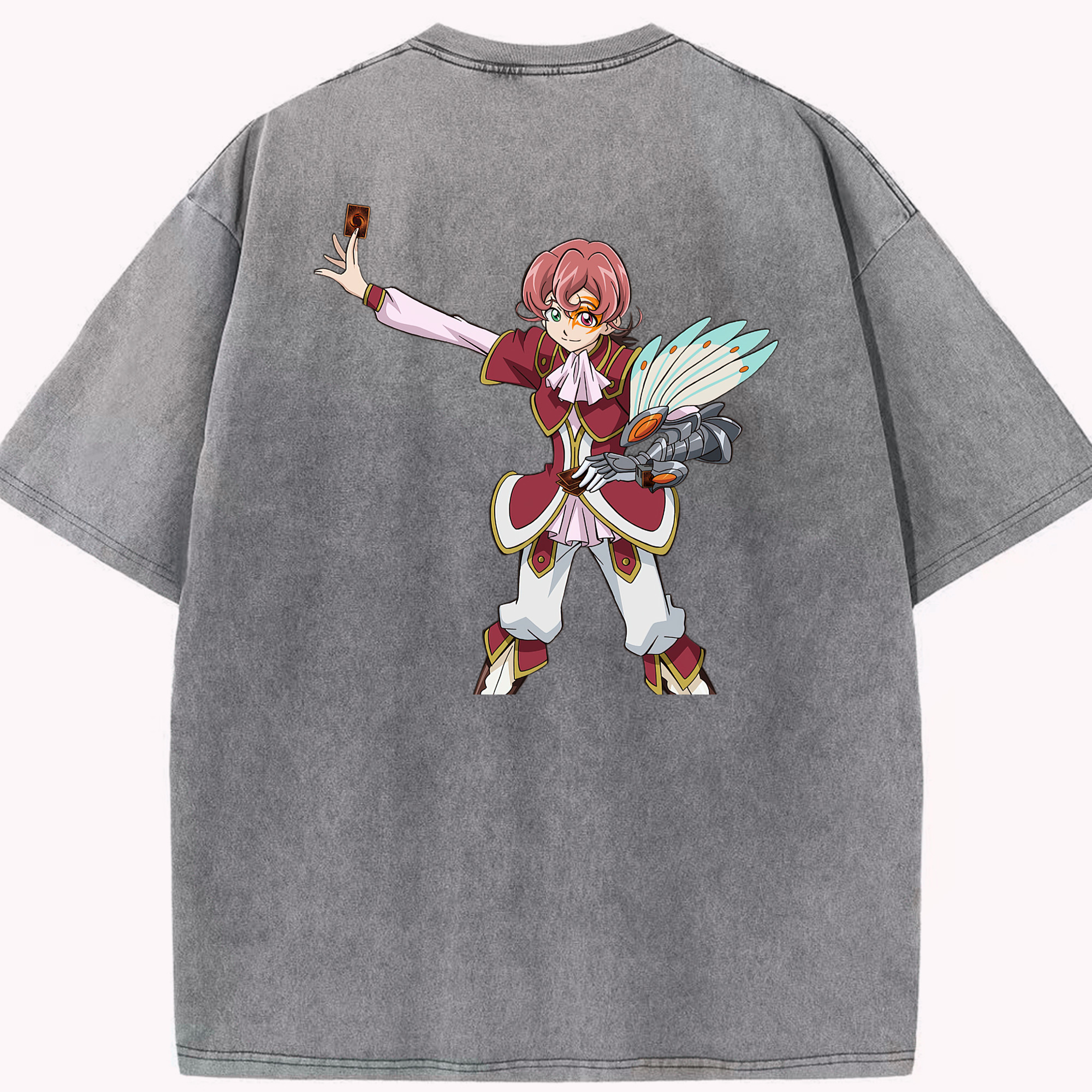 （画像用） 遊☆戯☆王 Yu-Gi-Oh! 綿100% ヴィンテージ風 半袖Tシャツ（背面プリント）