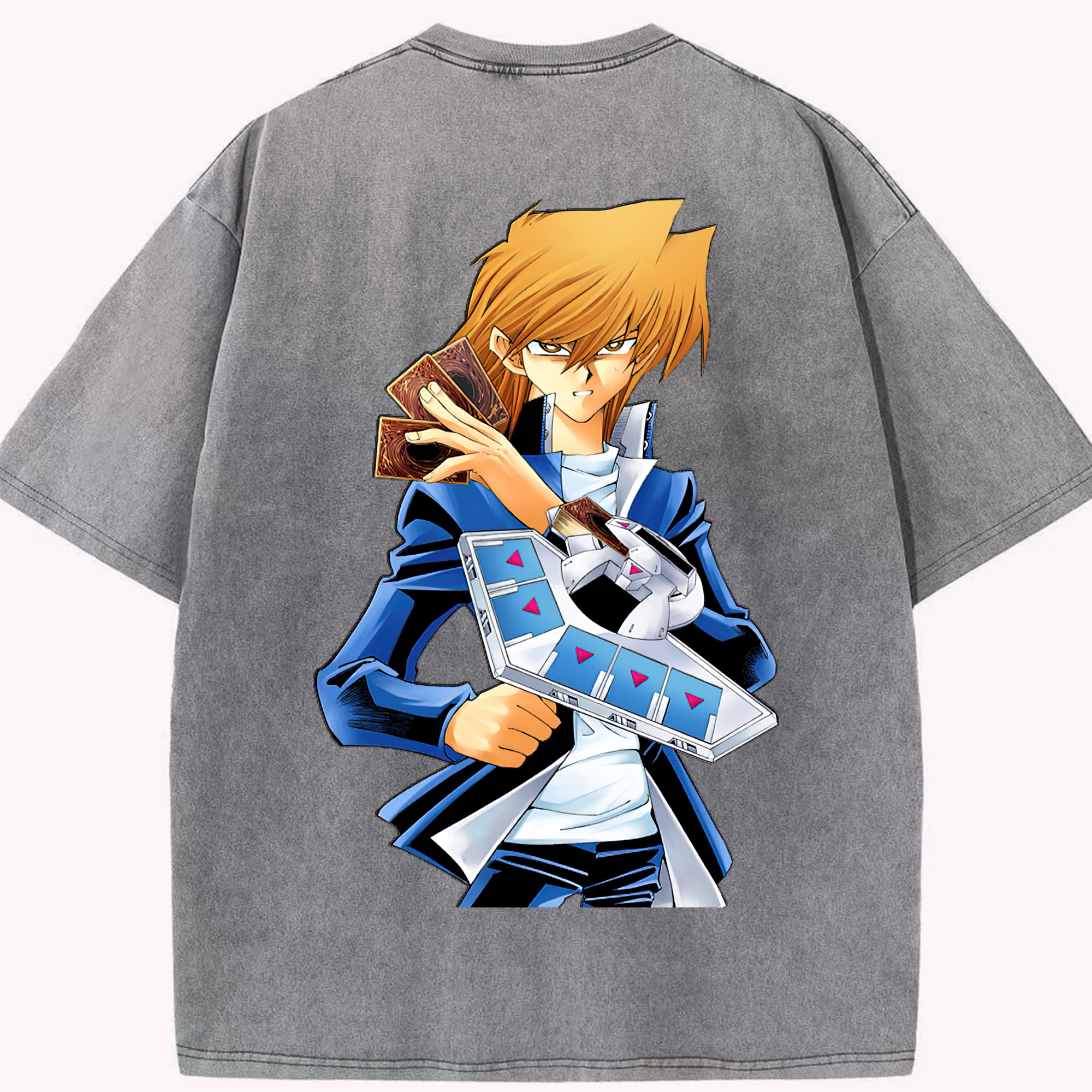 （画像用） 遊☆戯☆王 Yu-Gi-Oh! 綿100% ヴィンテージ風 半袖Tシャツ（背面プリント）