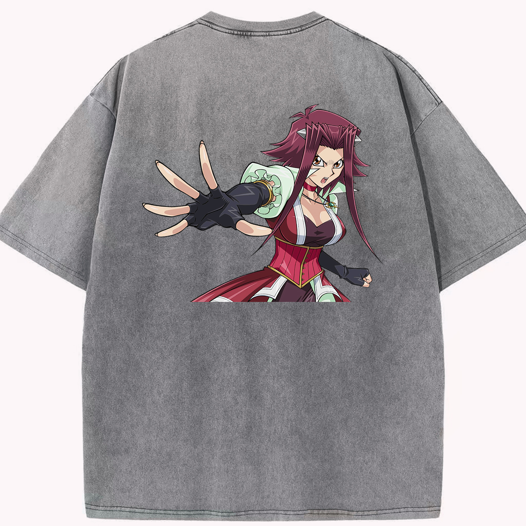 （画像用） 遊☆戯☆王 Yu-Gi-Oh! 綿100% ヴィンテージ風 半袖Tシャツ（背面プリント）