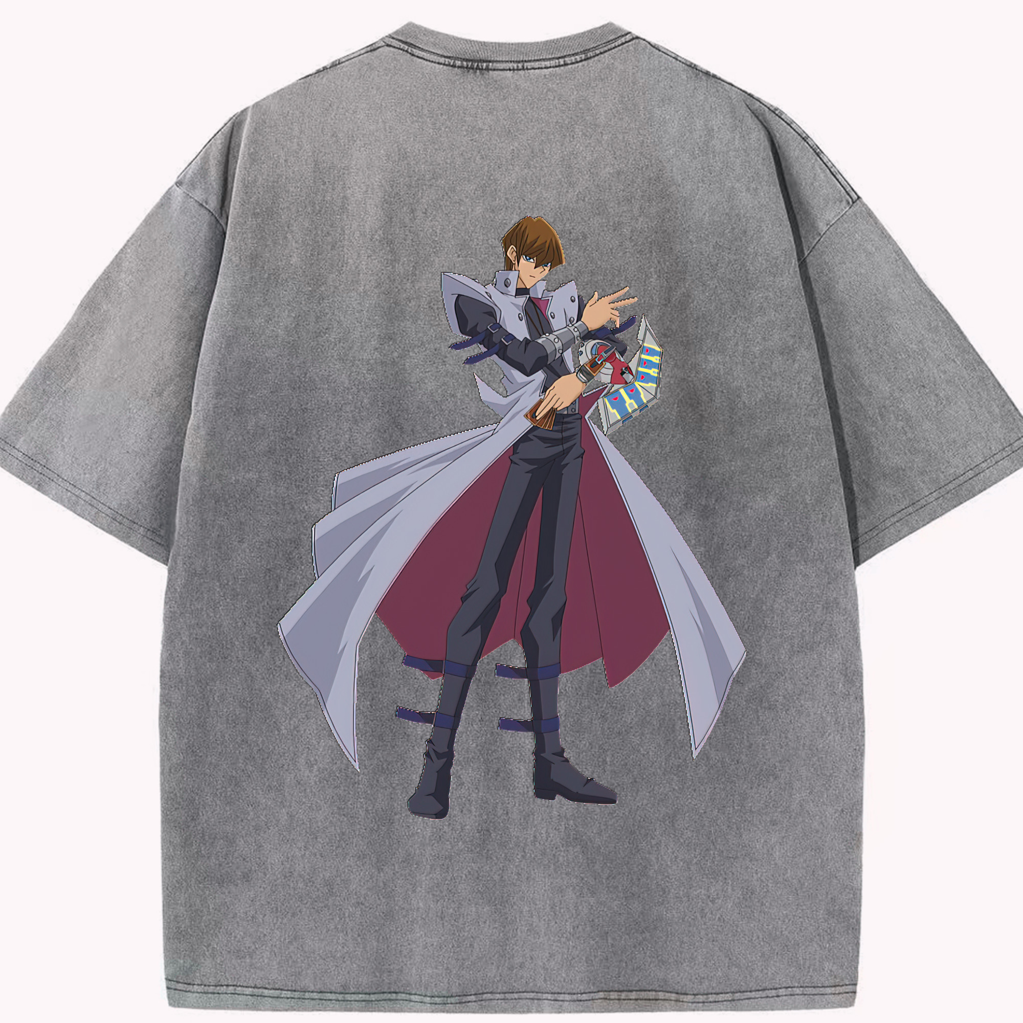 （画像用） 遊☆戯☆王 Yu-Gi-Oh! 綿100% ヴィンテージ風 半袖Tシャツ（背面プリント）