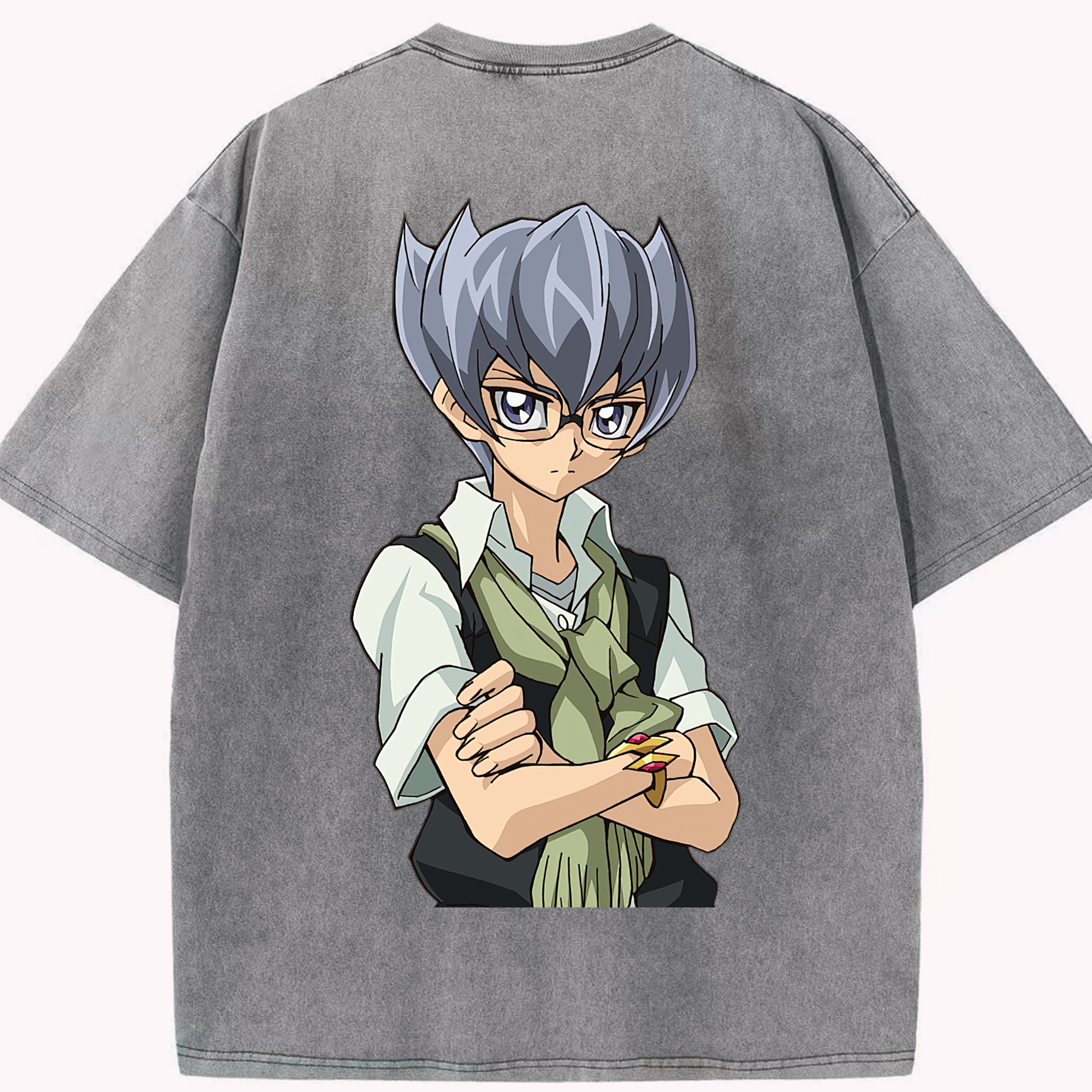 （画像用） 遊☆戯☆王 Yu-Gi-Oh! 綿100% ヴィンテージ風 半袖Tシャツ（背面プリント）