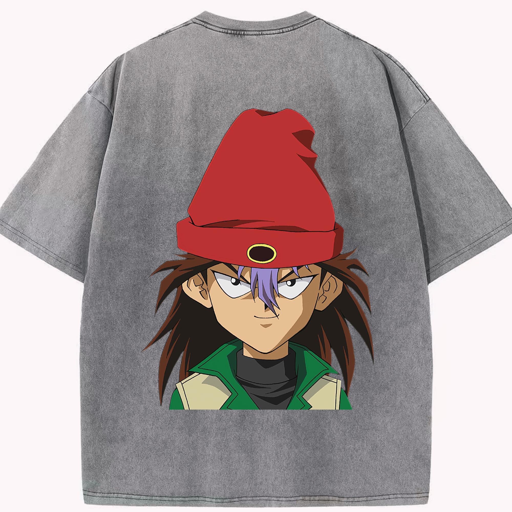 （画像用） 遊☆戯☆王 Yu-Gi-Oh! 綿100% ヴィンテージ風 半袖Tシャツ（背面プリント）