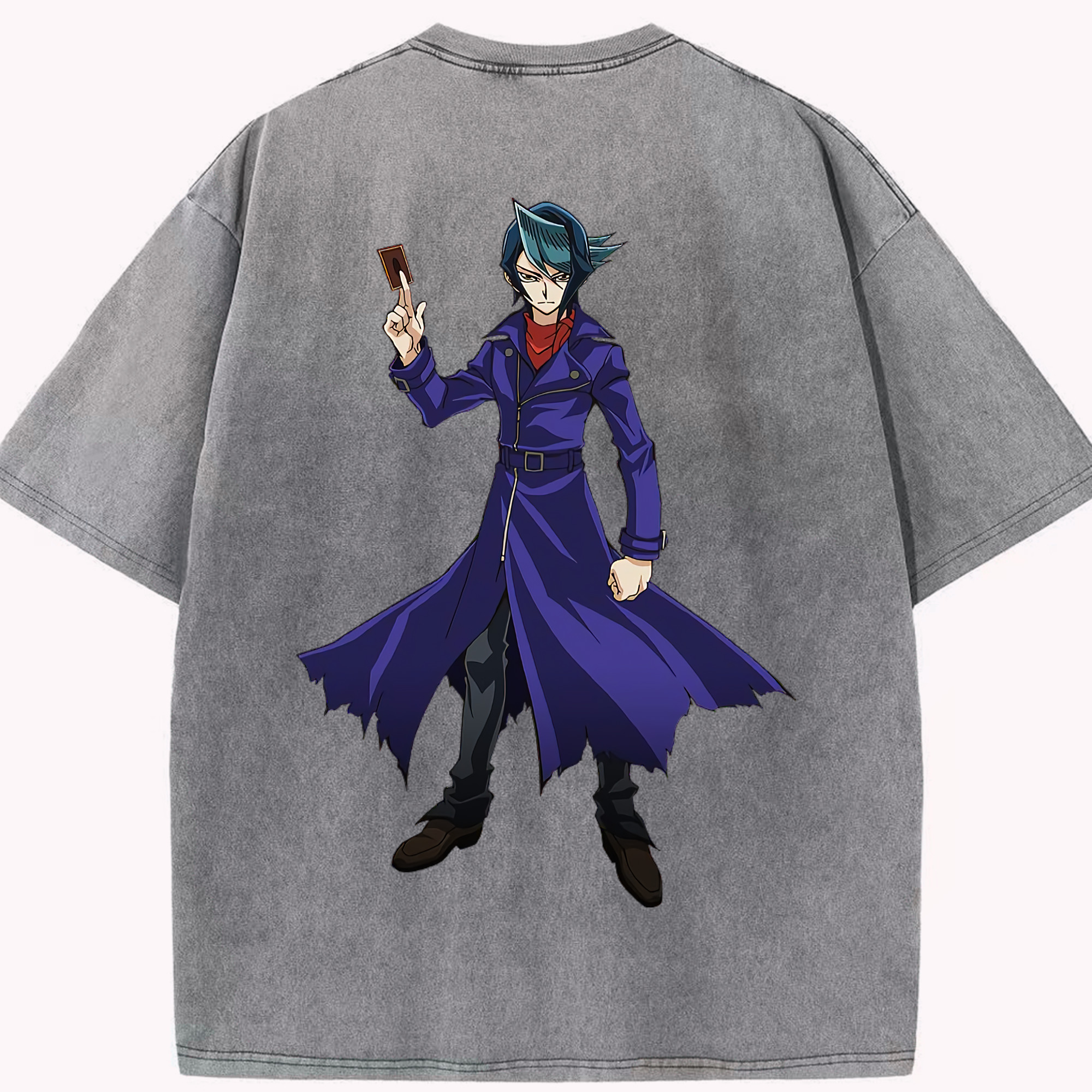 （画像用） 遊☆戯☆王 Yu-Gi-Oh! 綿100% ヴィンテージ風 半袖Tシャツ（背面プリント）