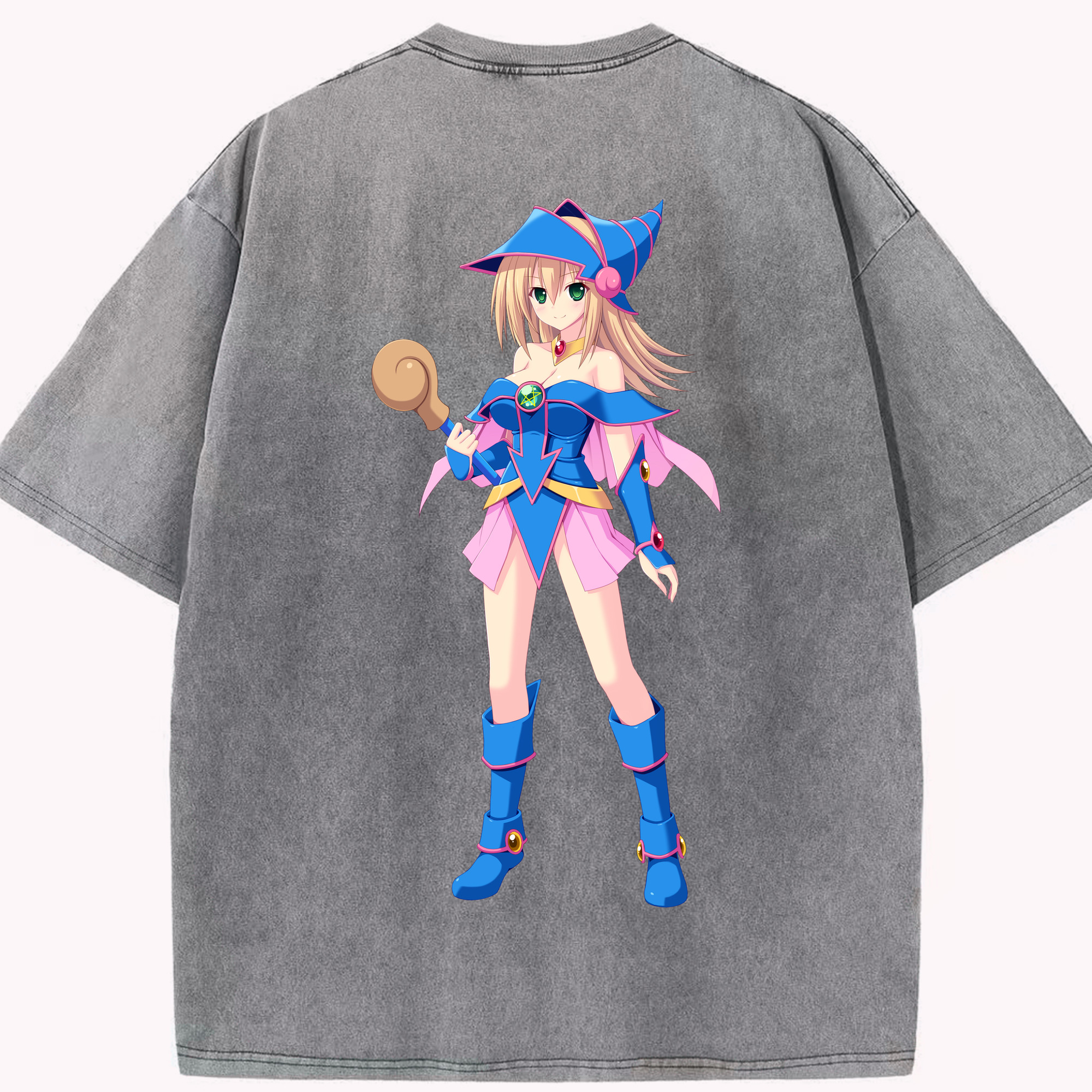 （画像用） 遊☆戯☆王 Yu-Gi-Oh! 綿100% ヴィンテージ風 半袖Tシャツ（背面プリント）