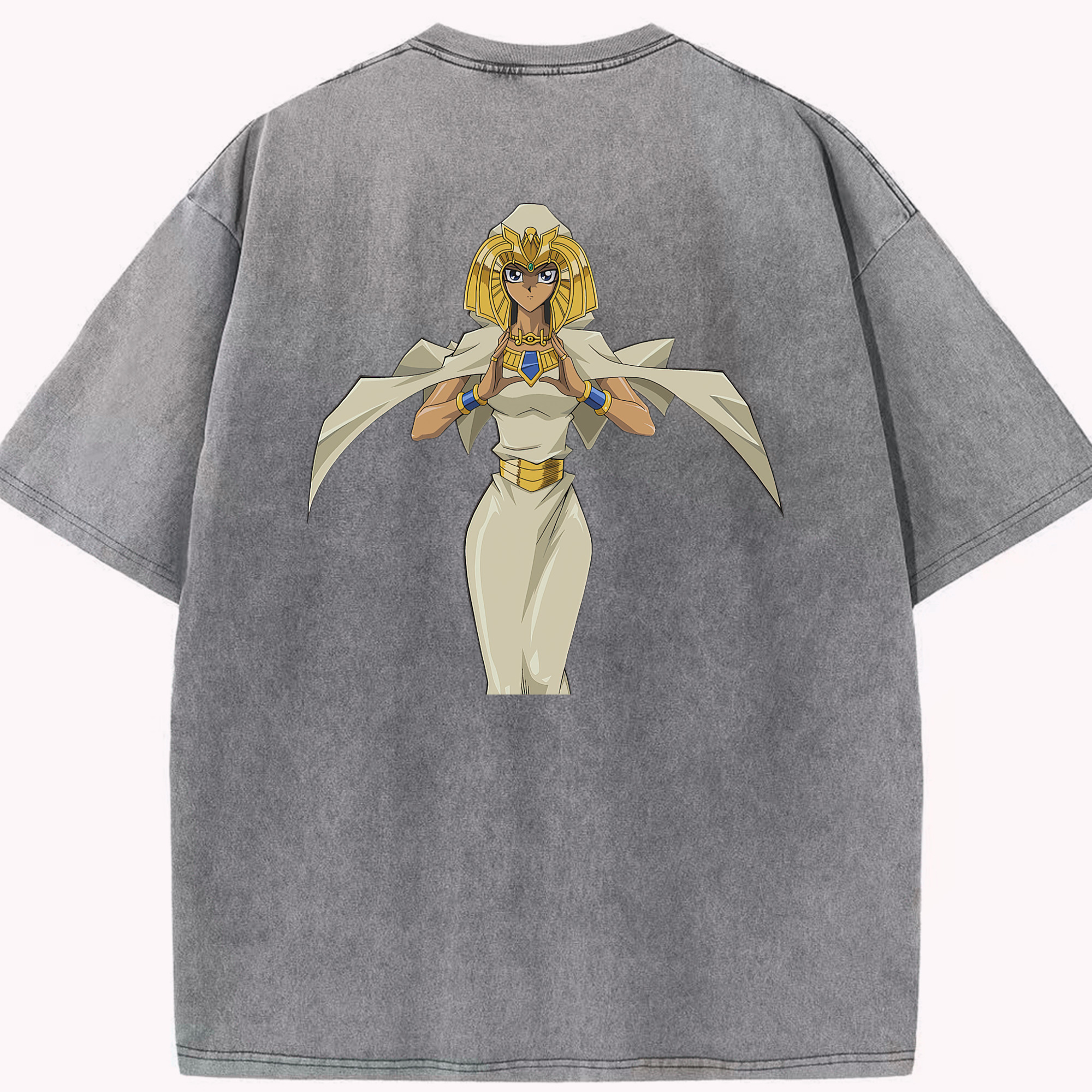 （画像用） 遊☆戯☆王 Yu-Gi-Oh! 綿100% ヴィンテージ風 半袖Tシャツ（背面プリント）