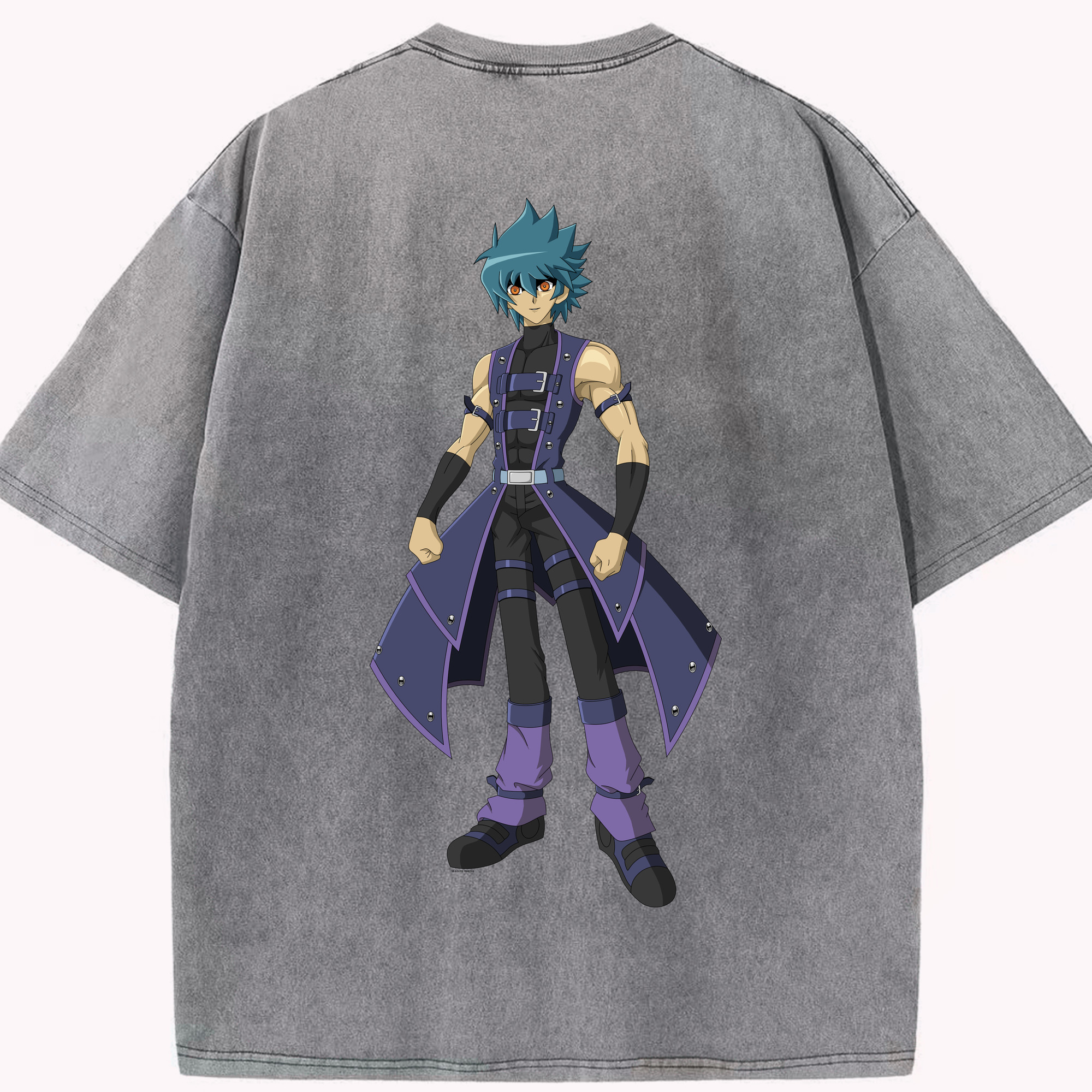 （画像用） 遊☆戯☆王 Yu-Gi-Oh! 綿100% ヴィンテージ風 半袖Tシャツ（背面プリント）