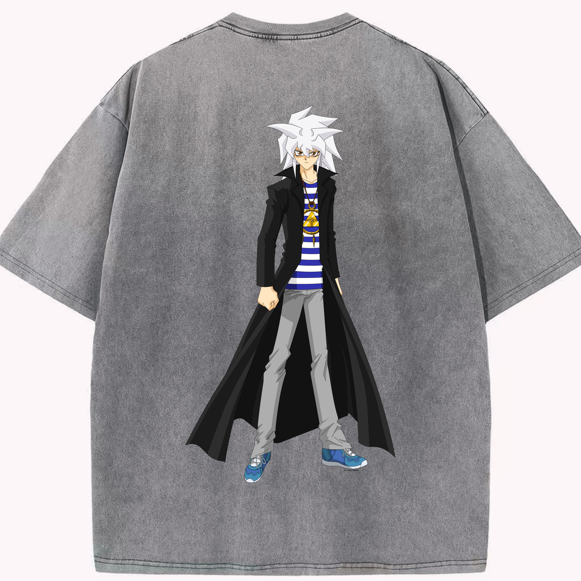 （画像用） 遊☆戯☆王 Yu-Gi-Oh! 綿100% ヴィンテージ風 半袖Tシャツ（背面プリント）