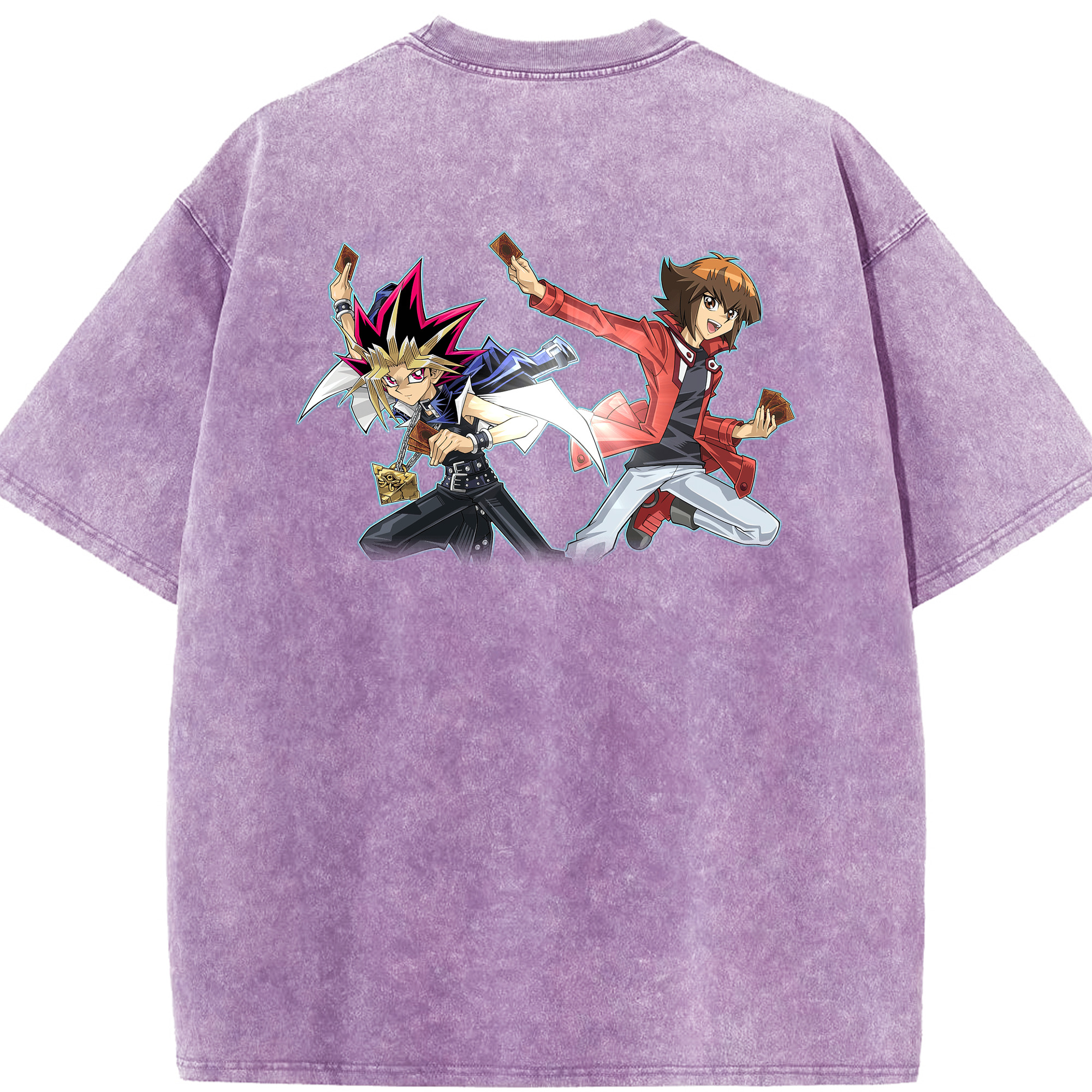 （画像用） 遊☆戯☆王 Yu-Gi-Oh! 綿100% ヴィンテージ風 半袖Tシャツ（背面プリント）
