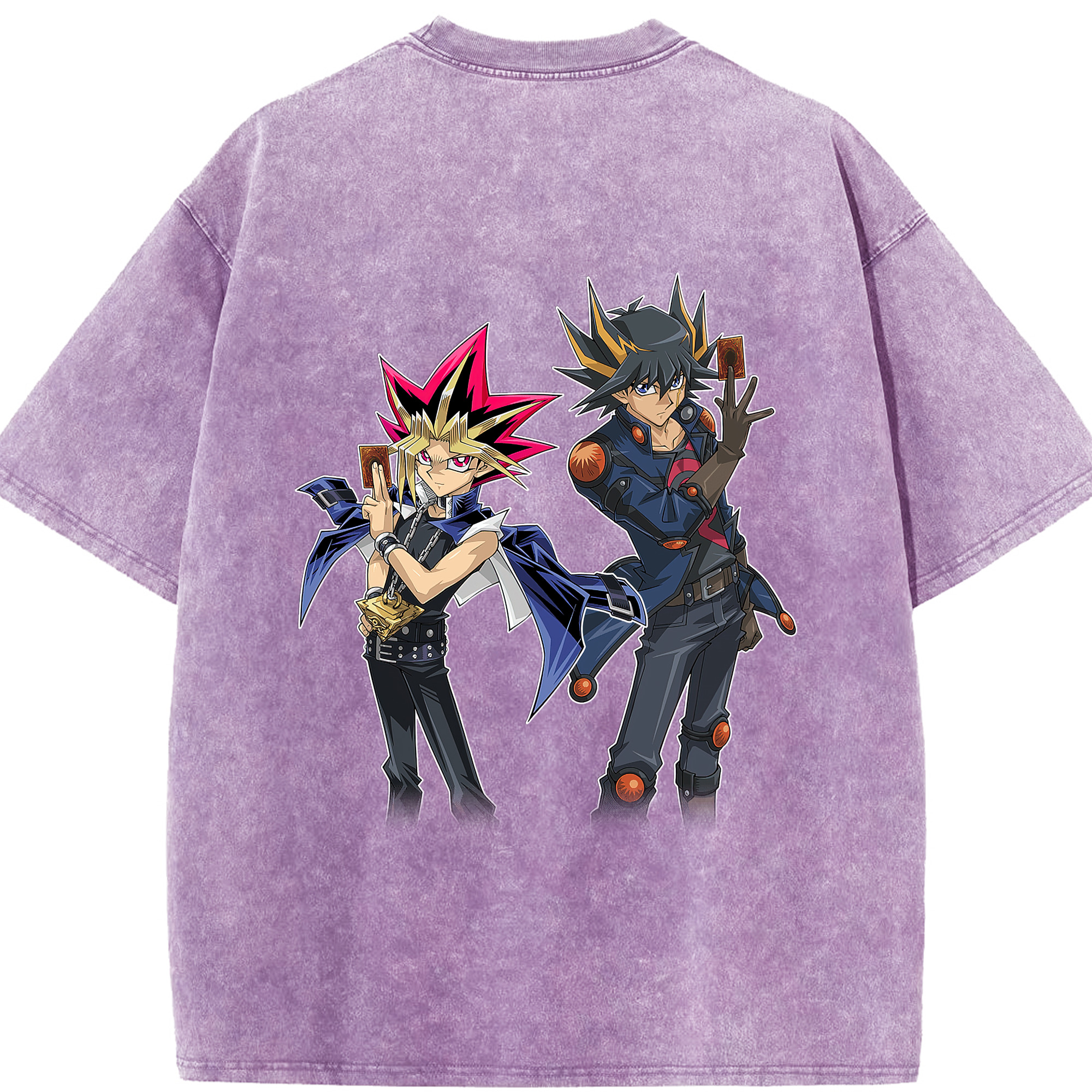 （画像用） 遊☆戯☆王 Yu-Gi-Oh! 綿100% ヴィンテージ風 半袖Tシャツ（背面プリント）