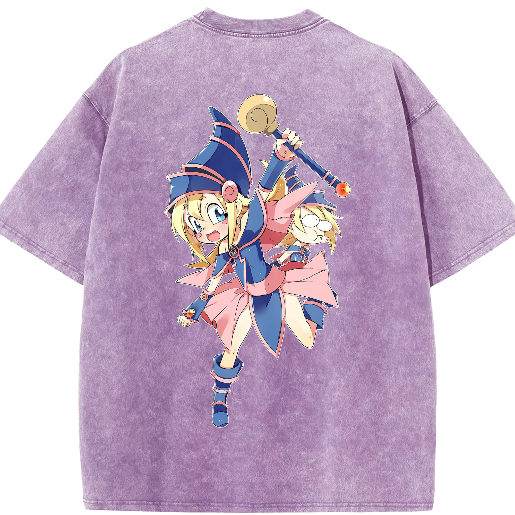（画像用） 遊☆戯☆王 Yu-Gi-Oh! 綿100% ヴィンテージ風 半袖Tシャツ（背面プリント）