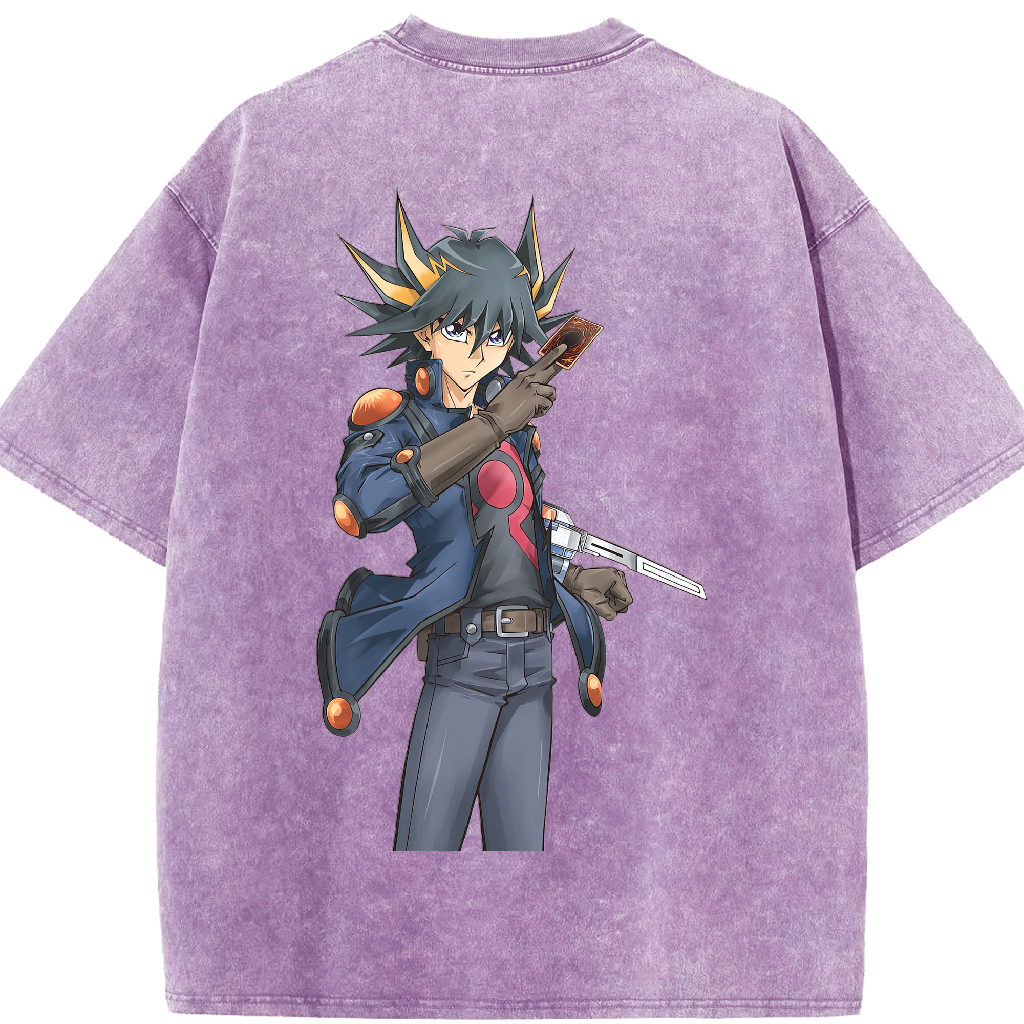 （画像用） 遊☆戯☆王 Yu-Gi-Oh! 綿100% ヴィンテージ風 半袖Tシャツ（背面プリント）